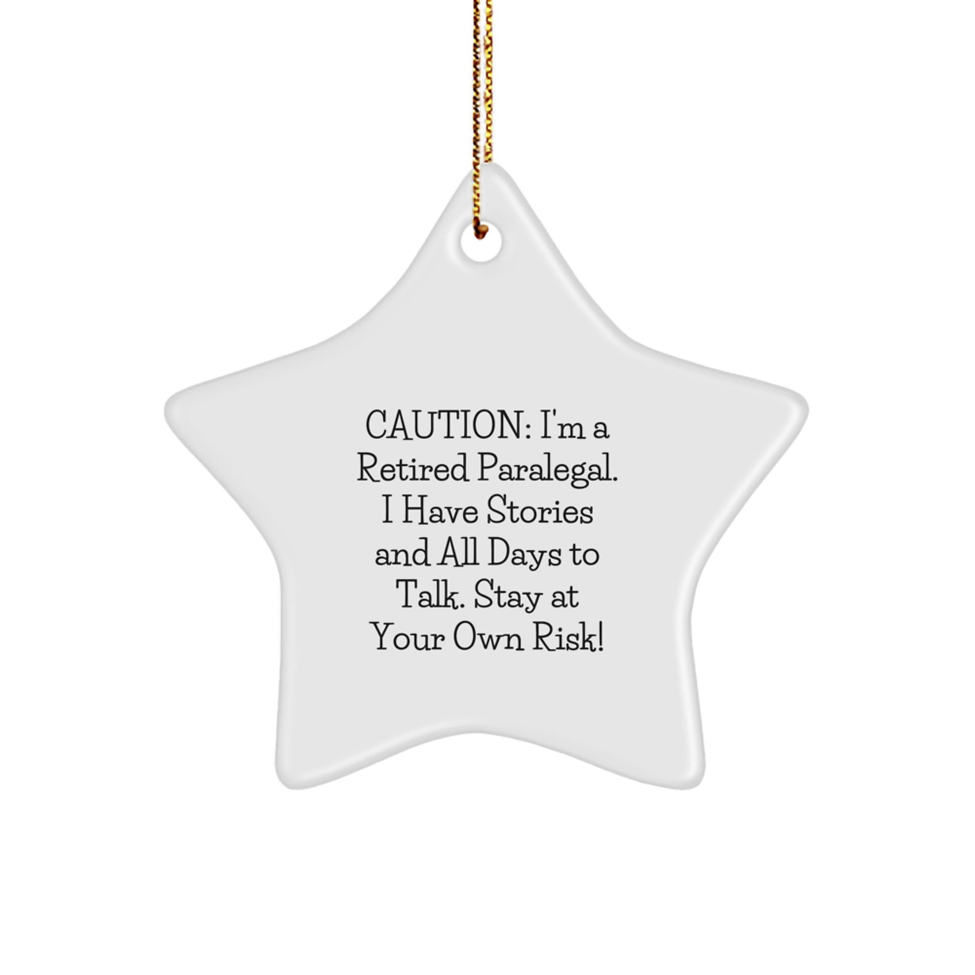 Funny Paralegal Gifts from Men to Friends - Paralegal Star Ornament, Christmas Unique Gifts - Image 1