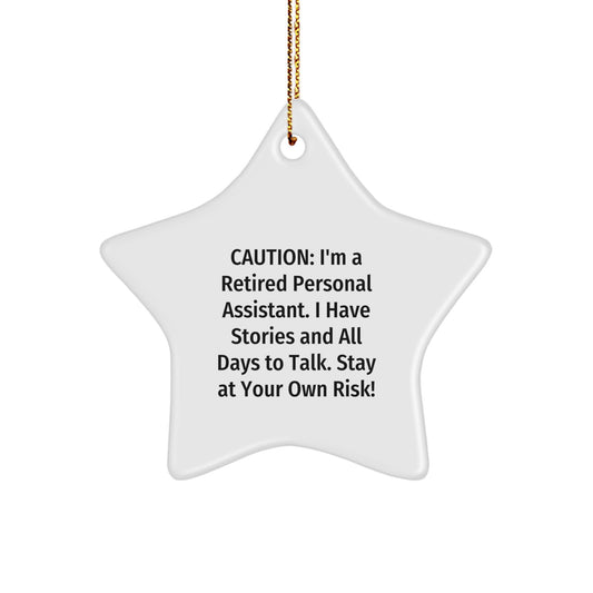 Funny Personal Assistant Gifts from Men to Women, Star Ornament for Christmas Unique Gifts for Family and Friends - Image 1