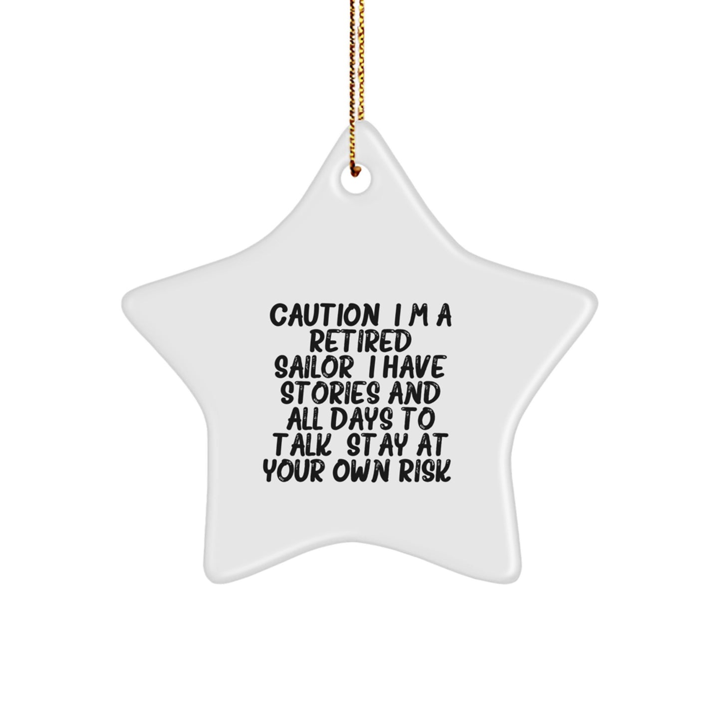 Funny Sailor Gifts from Friends, Handmade Star Ornament for Sailor Men, Christmas Unique Gifts for Sailor Friends - Image 1