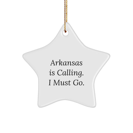 Arkansas Gifts from Family, Funny Quote - Star Ornament for Christmas Unique Gifts - Image 1