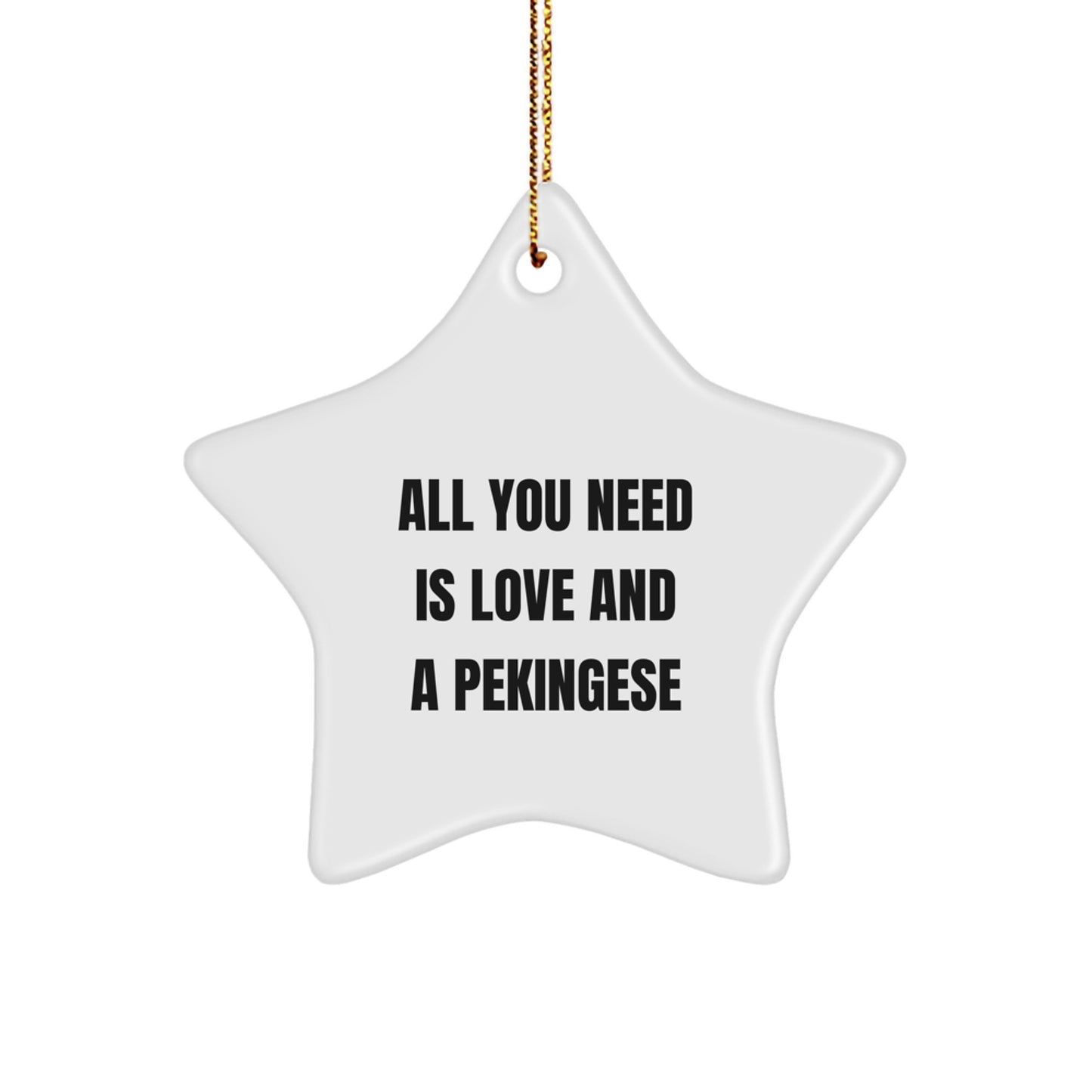 Funny Pekingese Dog Star Ornament Gifts from Friends for Christmas Love - Image 1