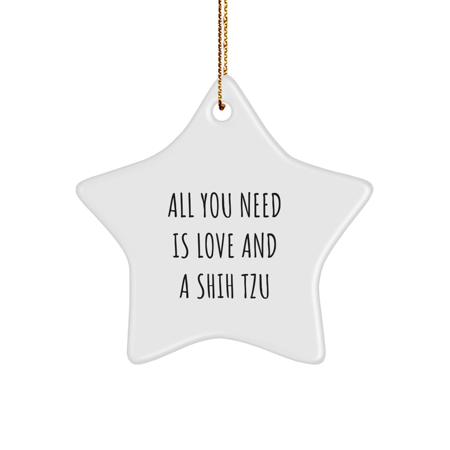 Funny Shih Tzu Dog Star Ornament Gifts from Men to Women Friends Family for Christmas Unique - Image 1
