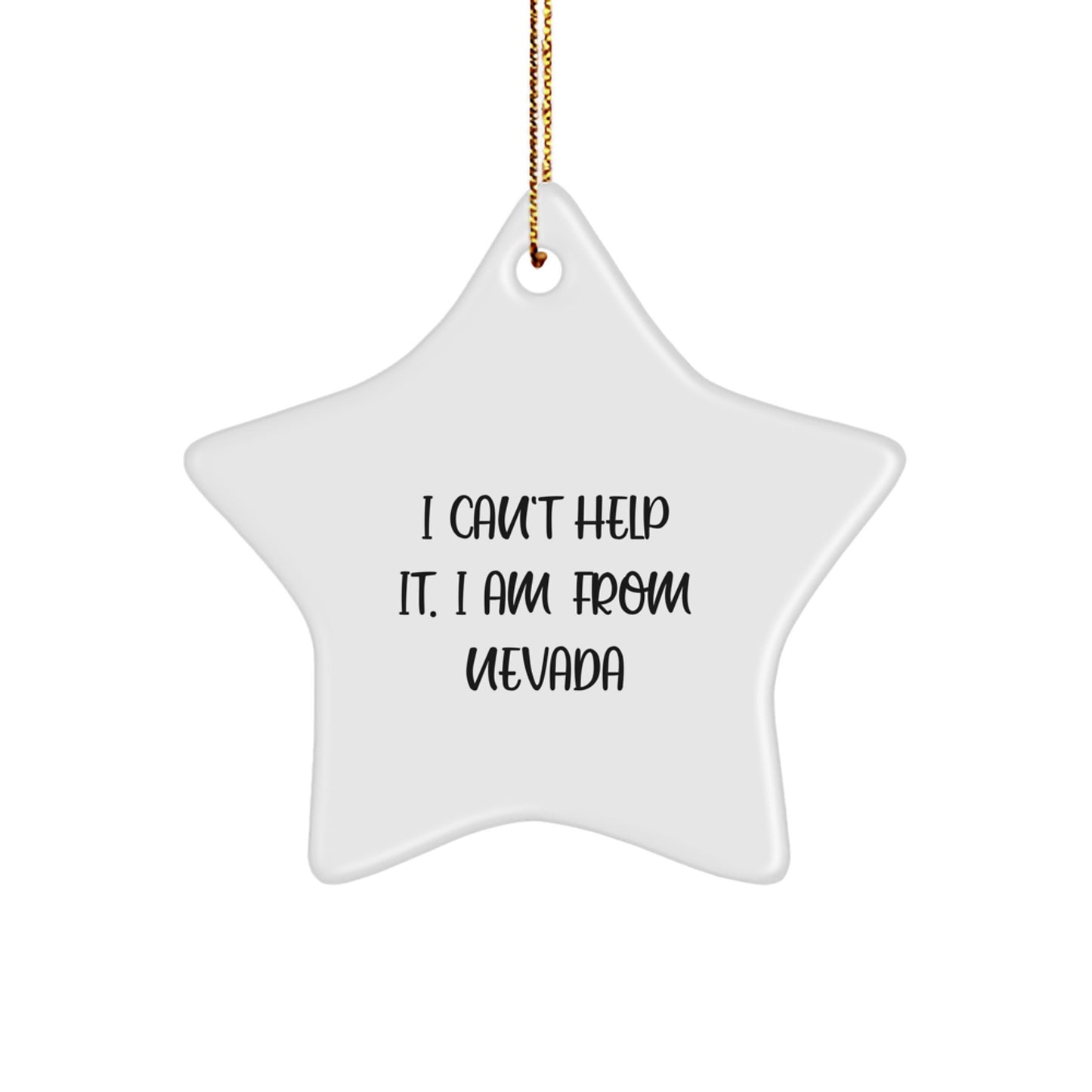 Funny Nevada Star Ornaments for Friends Gifts from Men, Women, Family - Inspirational Decorations for Nevada Home, Christmas Unique Gifts - Image 1