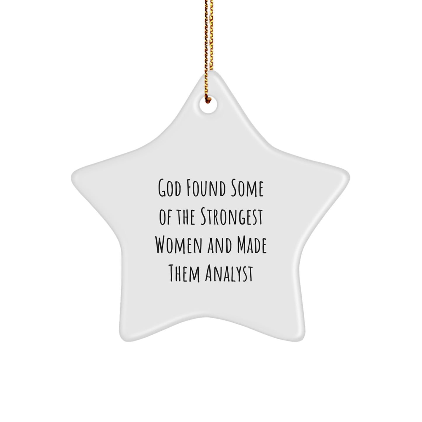 Funny Analyst Gifts from Men to Women Coworkers Family - Christmas Unique Star Ornament for Analyst Women Men Friends - Image 1