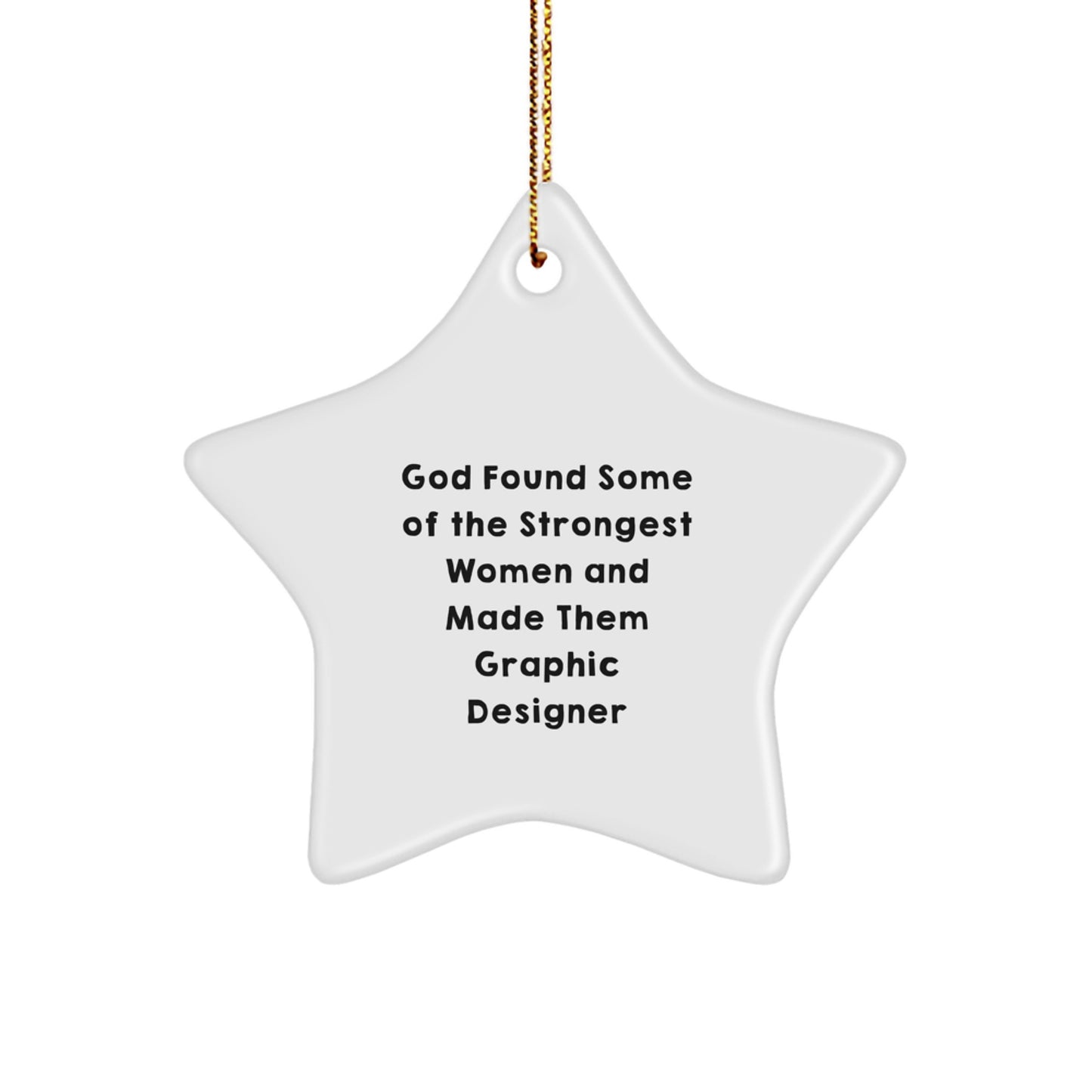 Funny Graphic Designer Gifts from Men to Women, Star Ornament, Christmas Unique Decorations - Image 1