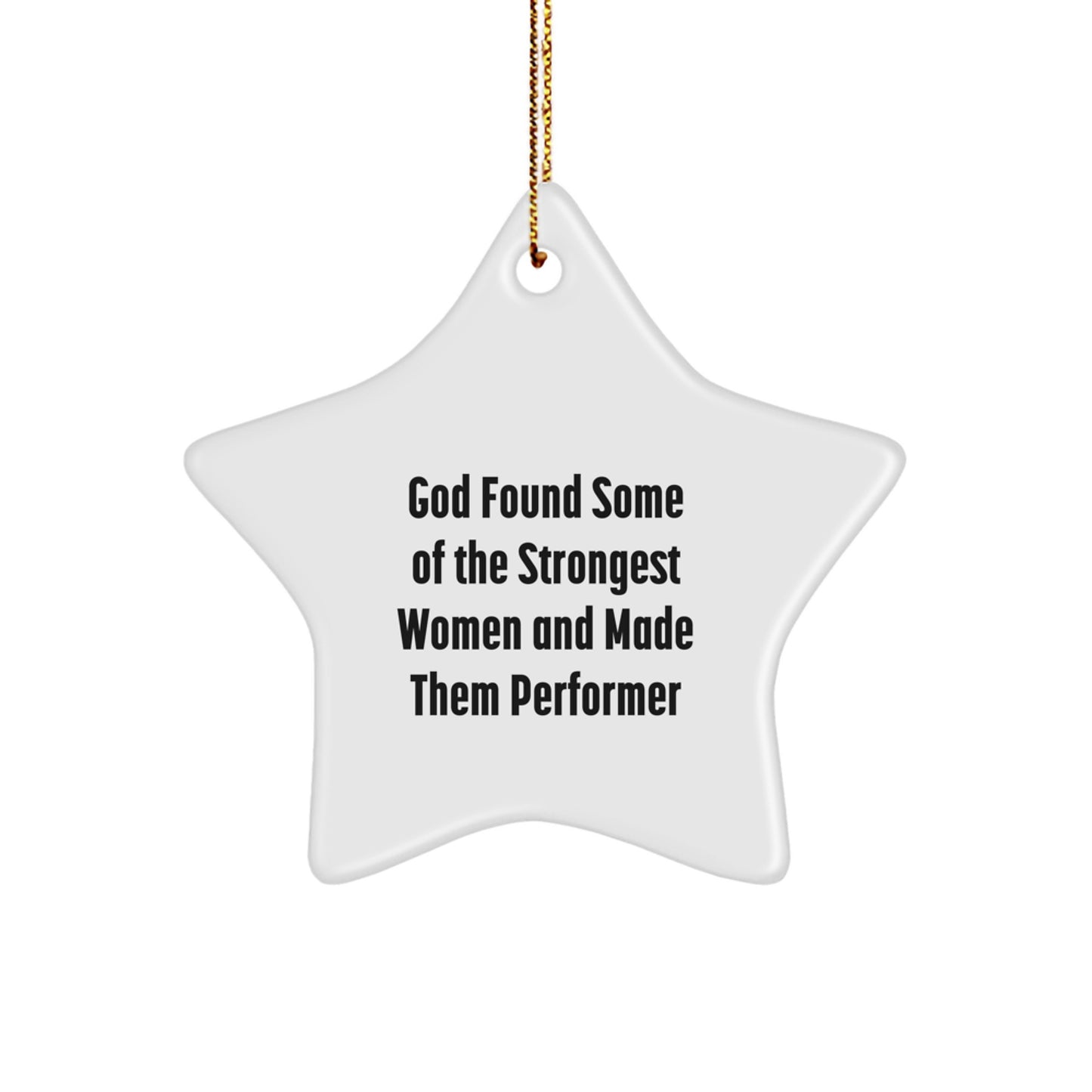 Funny Inspirational Gifts for Performers from Friends at Christmas Time - Star Ornament, White, 3.25 - Image 1