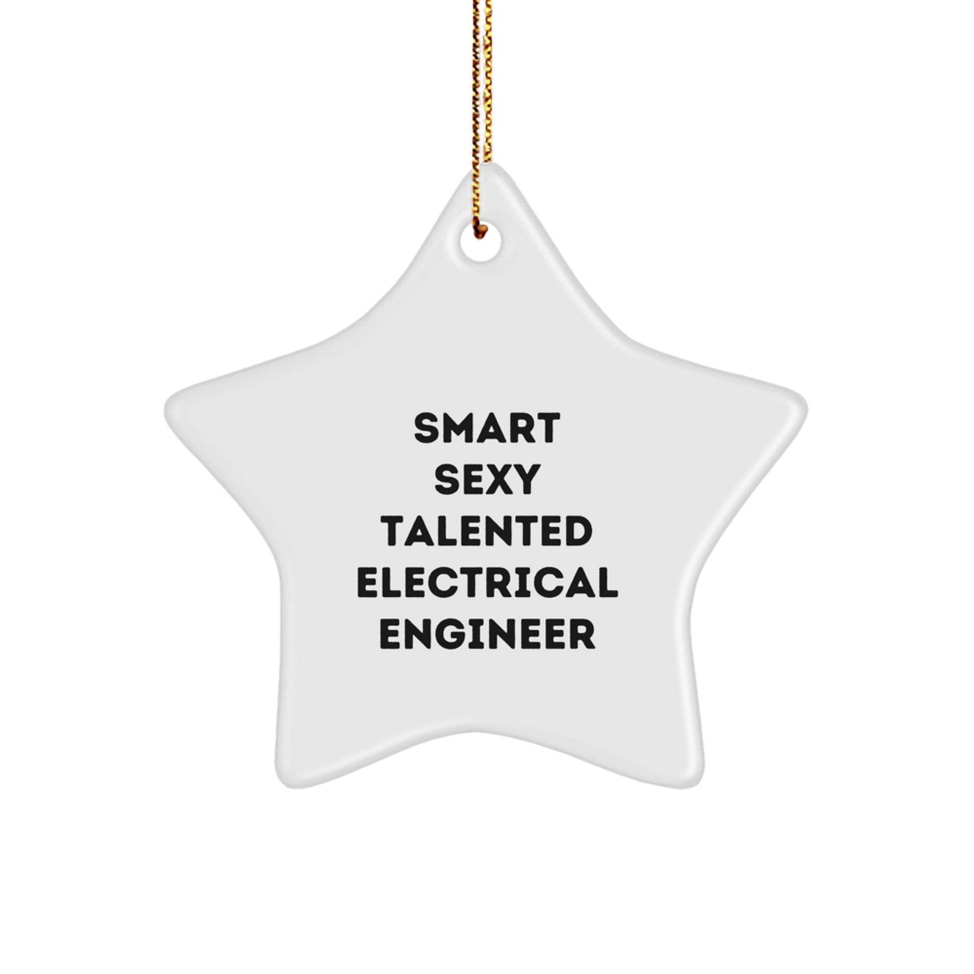 Smart Sexy Talented Electrical Engineer Christmas Unique Gifts for Men, Star Ornament from Friends, 'You're the Spark that Lights Up the Room' Quote Electrical Engineer Gifts - Image 1