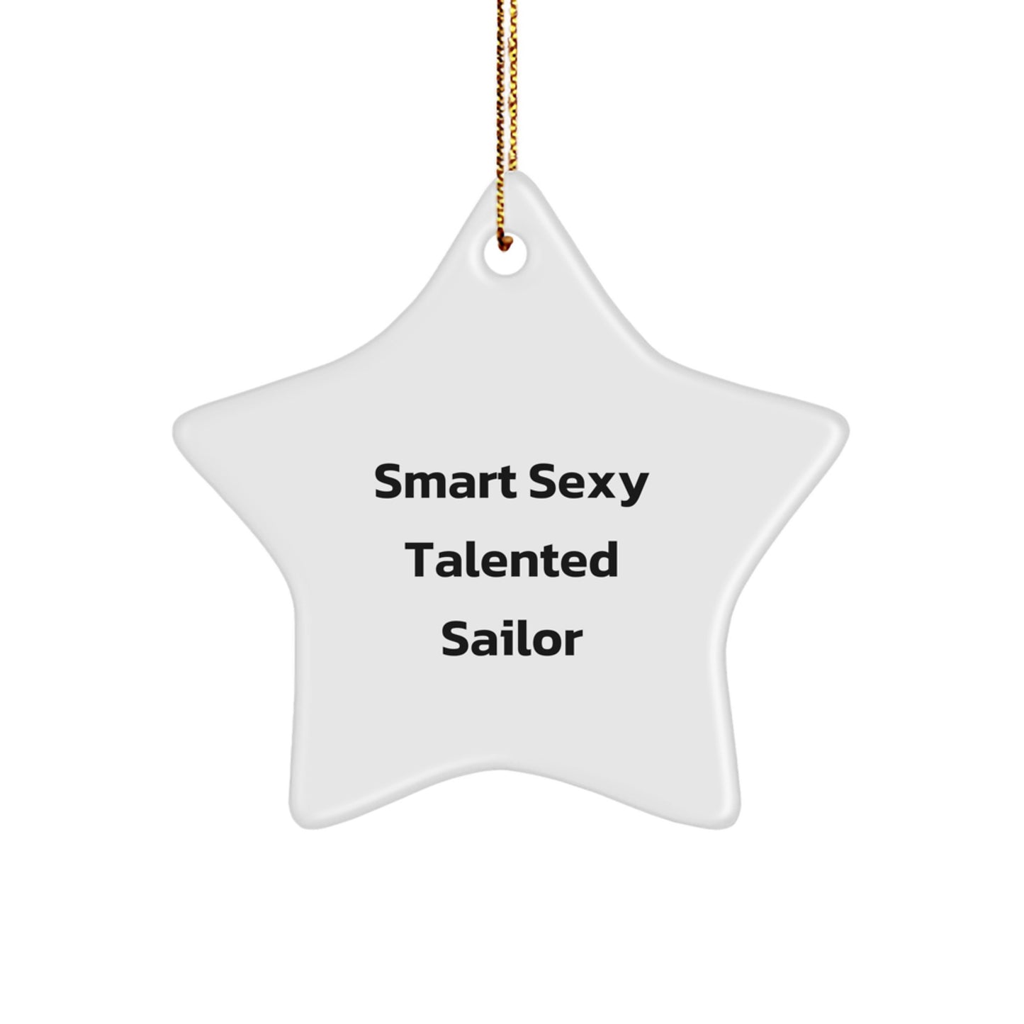 Funny Sailor Gifts from Friends for Men Star Ornament, Christmas Unique Star Shaped Decorations - Image 1