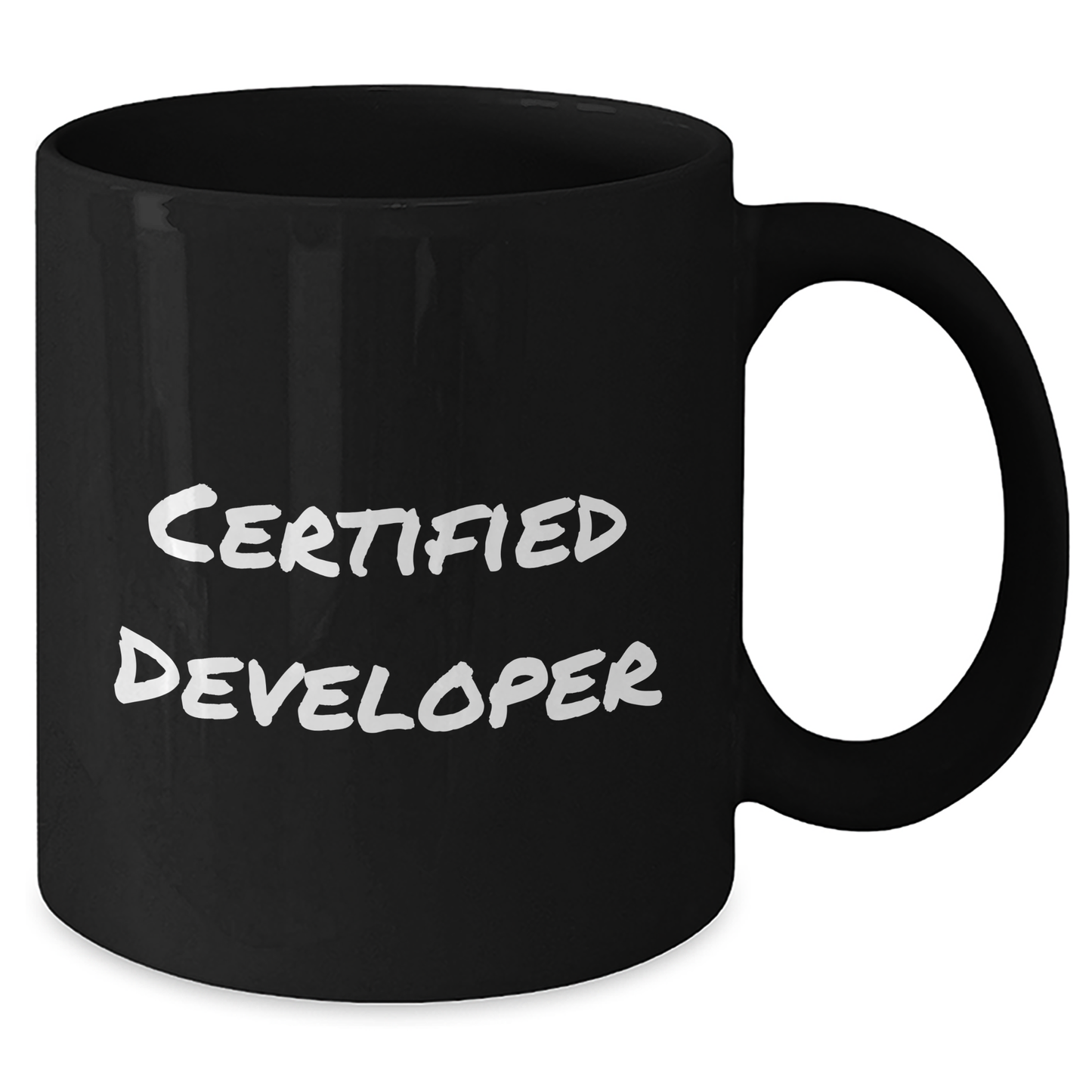 Funny Developer Gifts for Him - 'Certified Developer' Quote, Black Coffee Mug, Graduation Unique Gifts from Friends - Additional