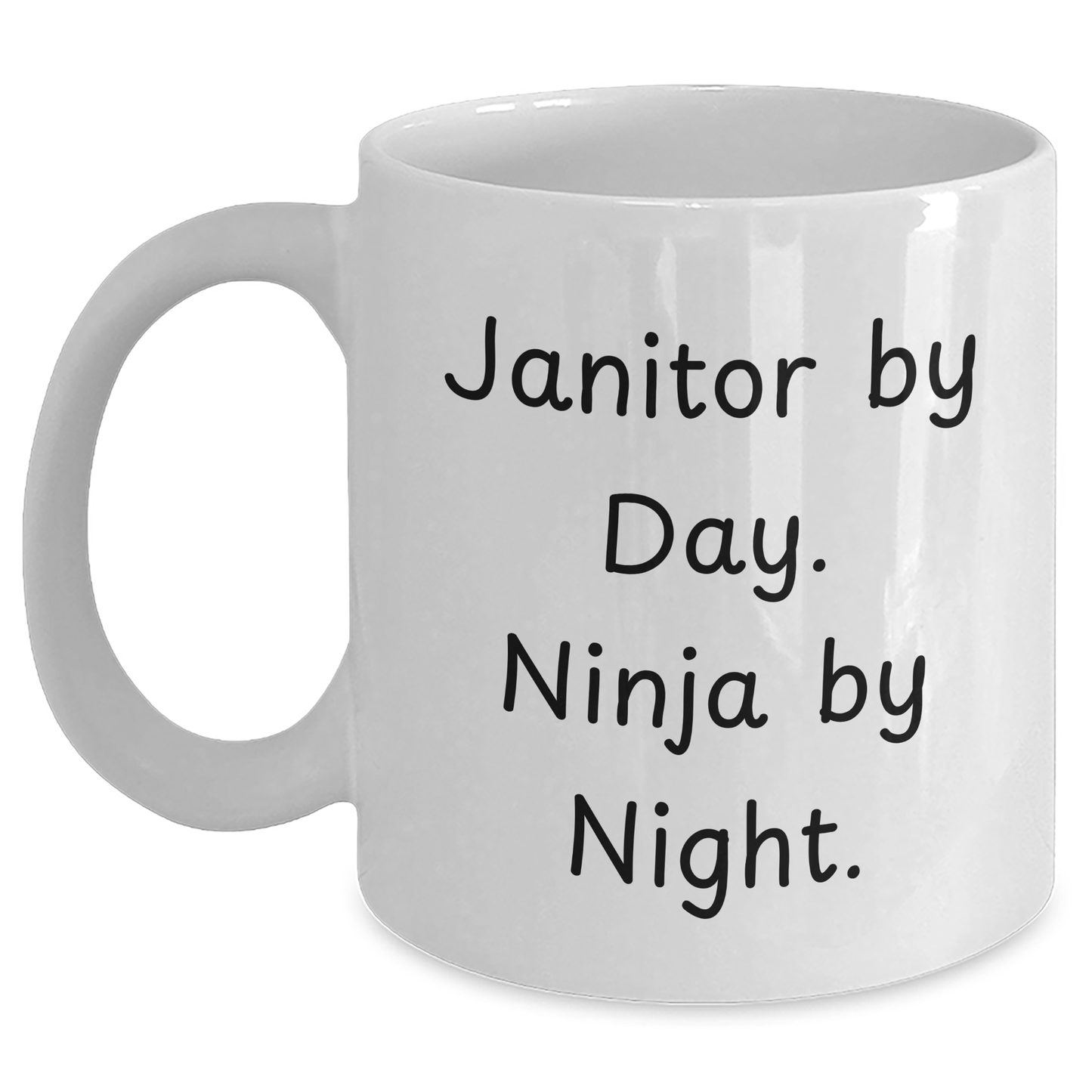 Janitor By Day Gifts, White Coffee Mug for Graduation with Inspirational Quote, Funny Mugs for Friends, Coworkers, Family - Main