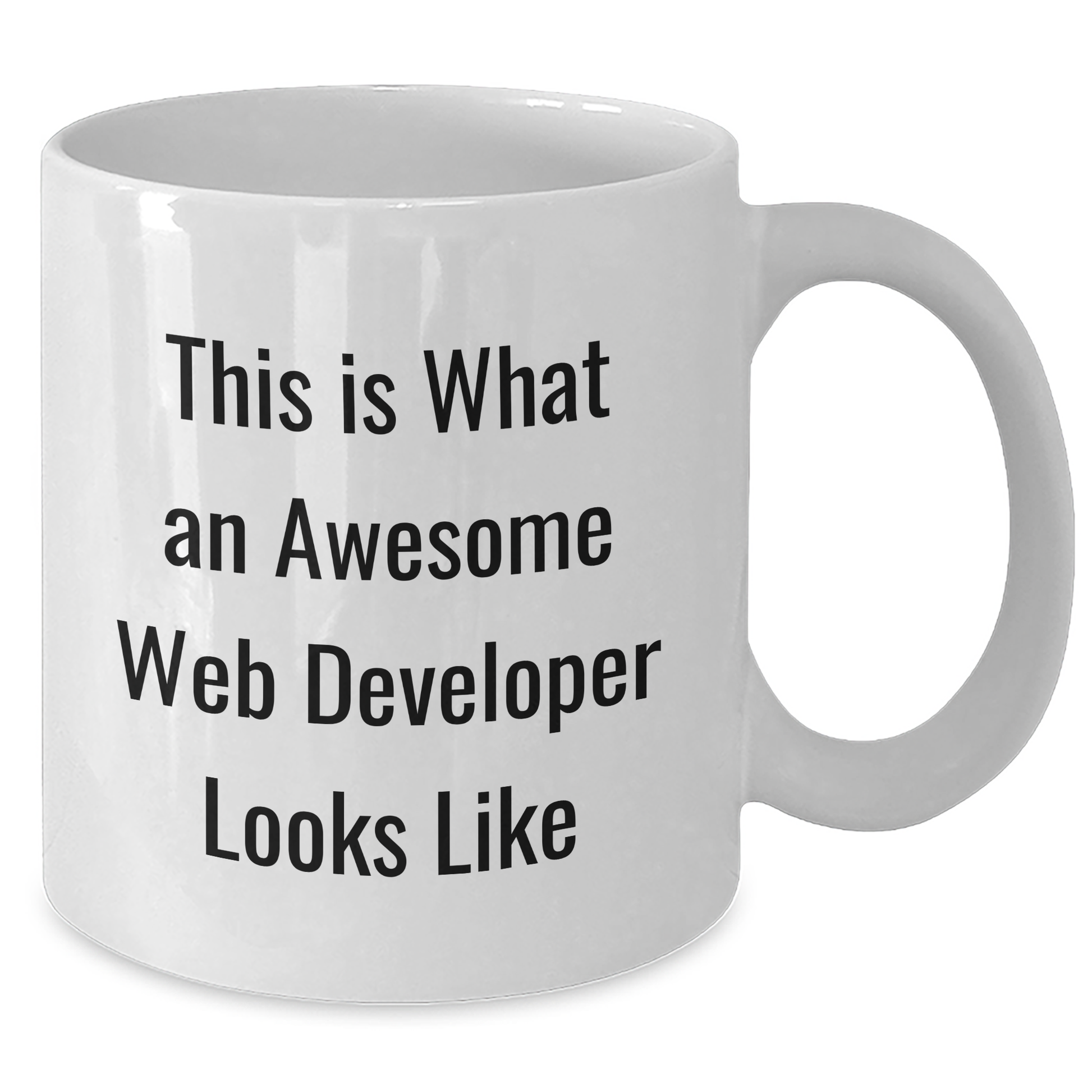 Funny Web Developer Gifts, Inspirational Mug for Graduation, White Coffee Mug, 'This Is What An Awesome Web Developer Looks Like', Gifts from Friends, Gifts for Web Developer - Additional