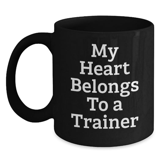 Funny Trainer Gifts, Black Coffee Mug, Christmas Unique Presents, Gifts from Men, Women, Friends, Family to Trainer, Men, Women, Friends, Family - Main