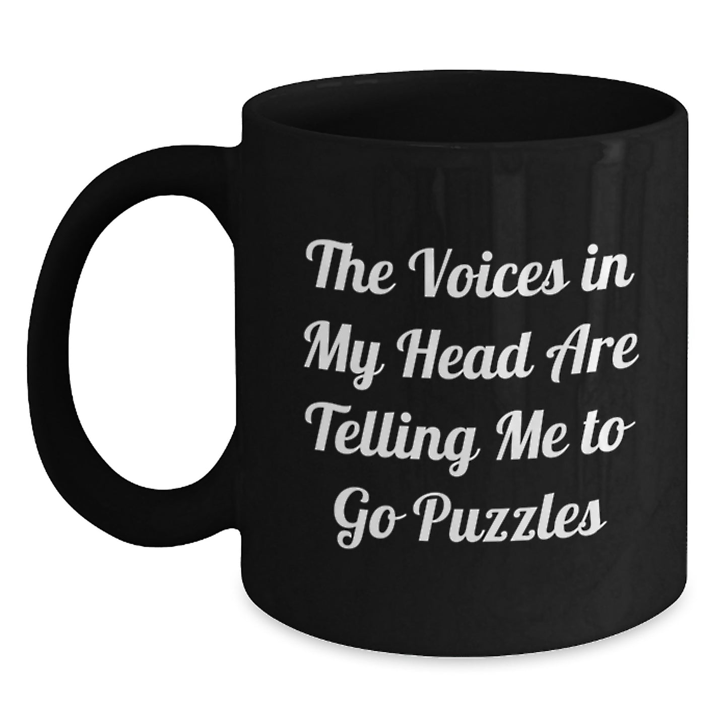 Funny Puzzles Gifts for Puzzles Lovers, Black Coffee Mug for Christmas Unique Gifts from Men to Friends - Main