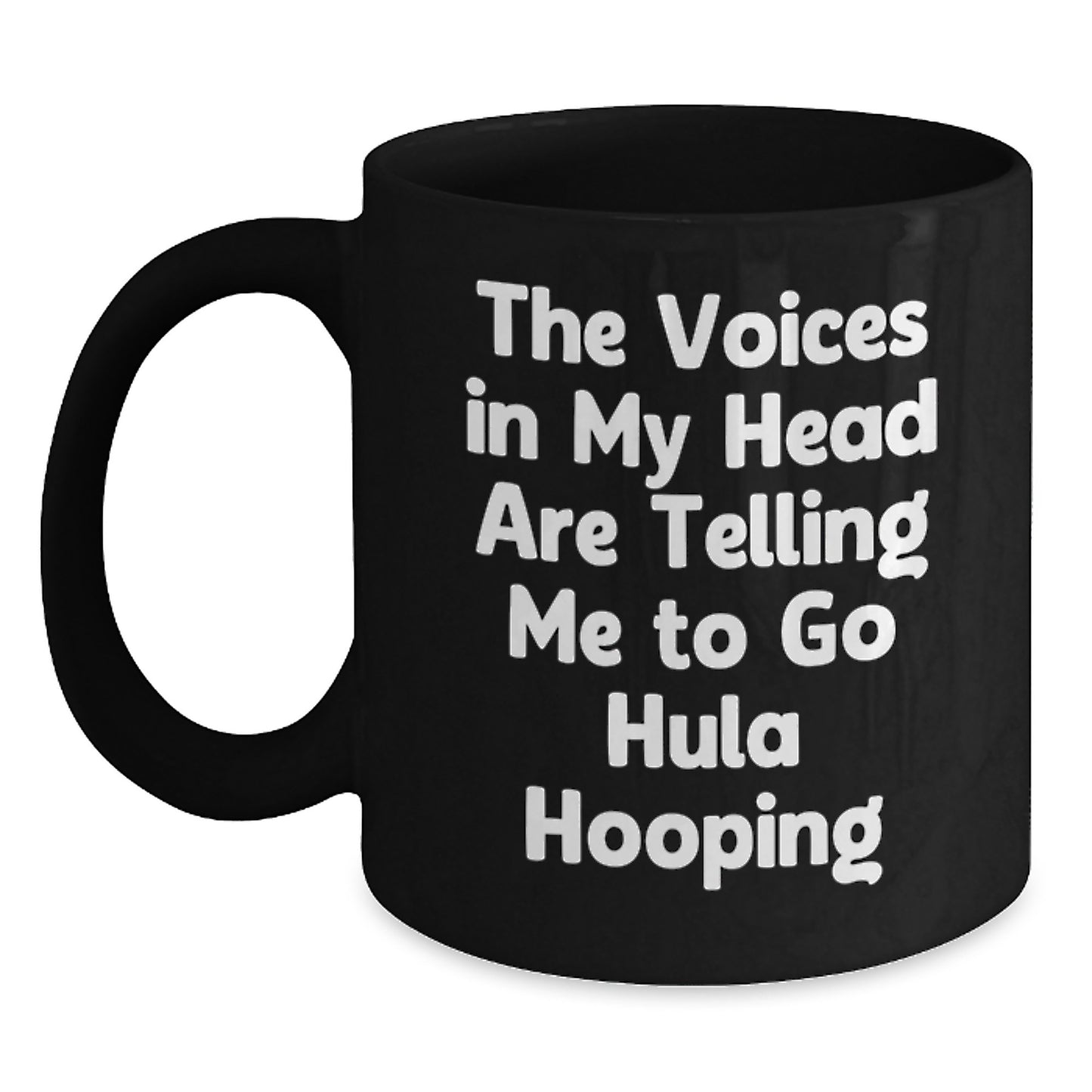 Funny Hula Hooping Gifts from Friends to Hula Hooping Lovers - Hula Hooping Black Coffee Mug for Christmas Morning - Main