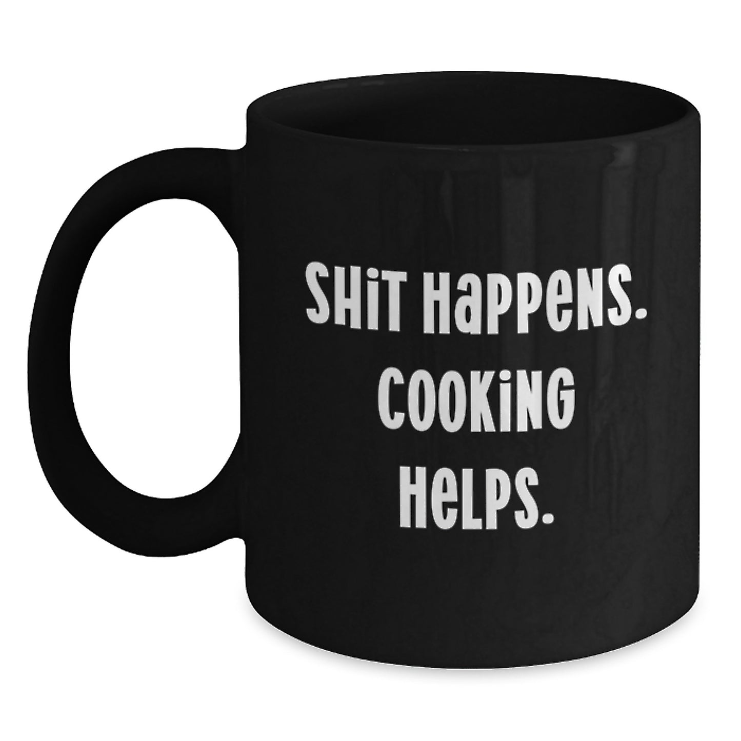 Funny Cooking Humor Black Coffee Mugs - Gifts from Friends and Family for Cooking Enthusiasts, Christmas Unique Gifts, Black Coffee Mug for Men and Women - Main
