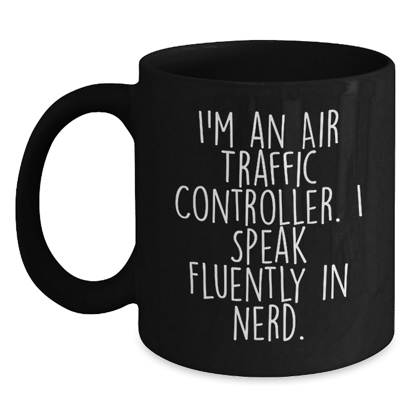 Funny Air Traffic Controller Black Coffee Mug Gifts from Friends for Christmas - Main