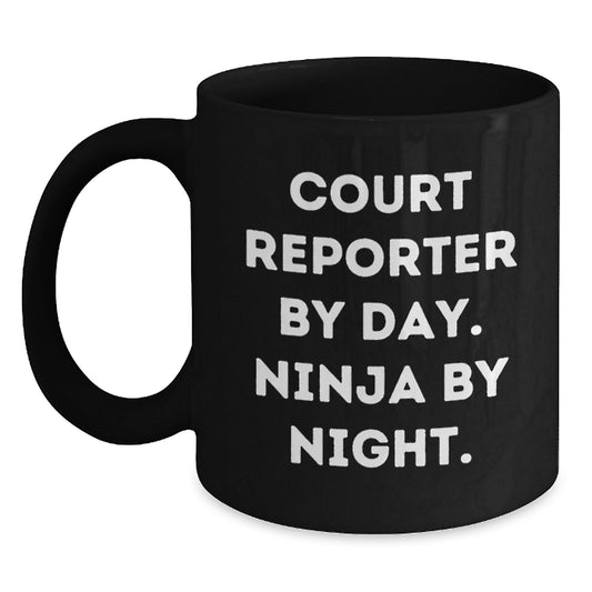 Court Reporter Gifts, Unique Quotes, Black Coffee Mugs, Graduation Celebrations, Funny Courtside Mugs from Friends, for Court Reporters - Main