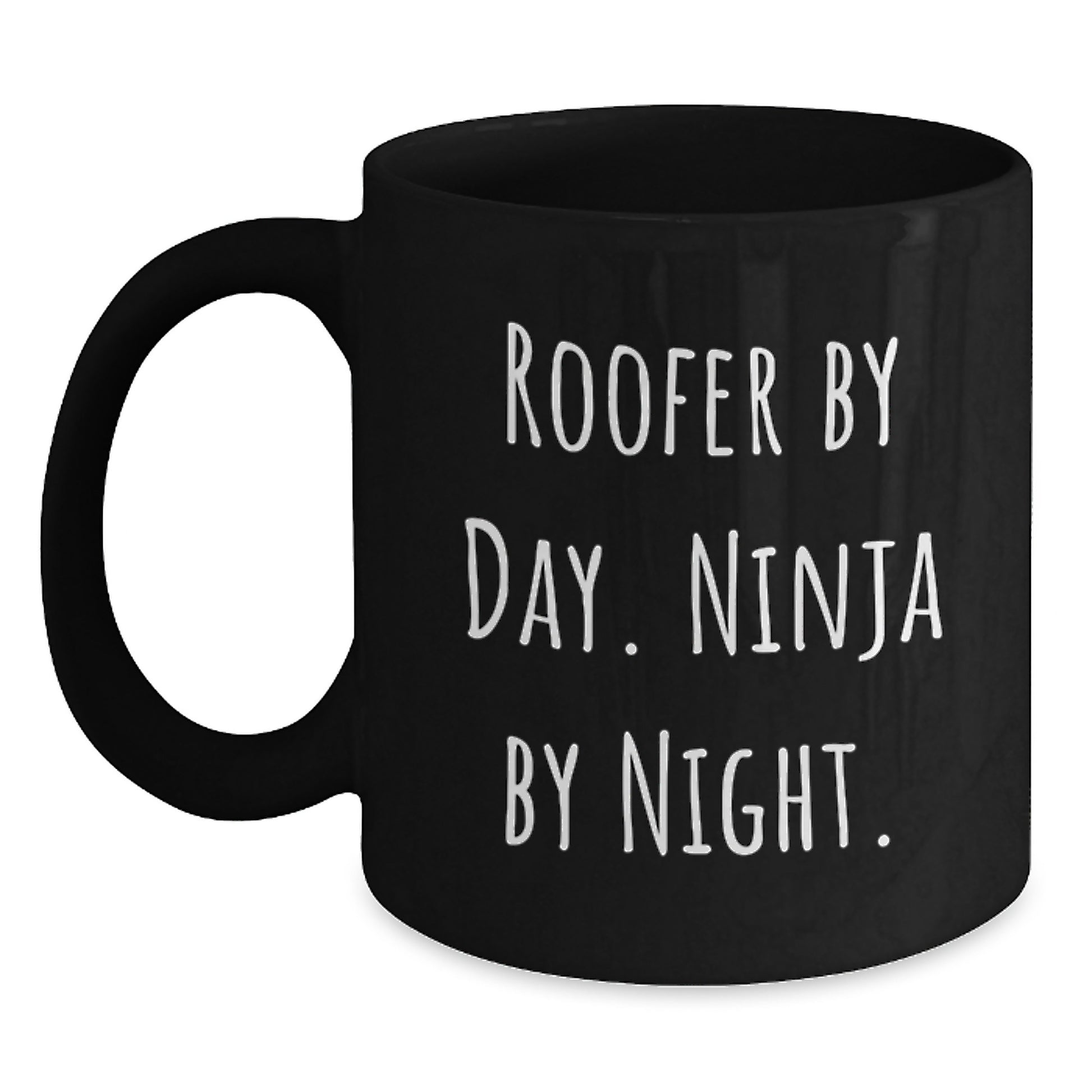 Funny Roofer Gifts for Men from Friends and Family - Christmas Unique Roofer By Day Ninja By Night Coffee Mug - Main