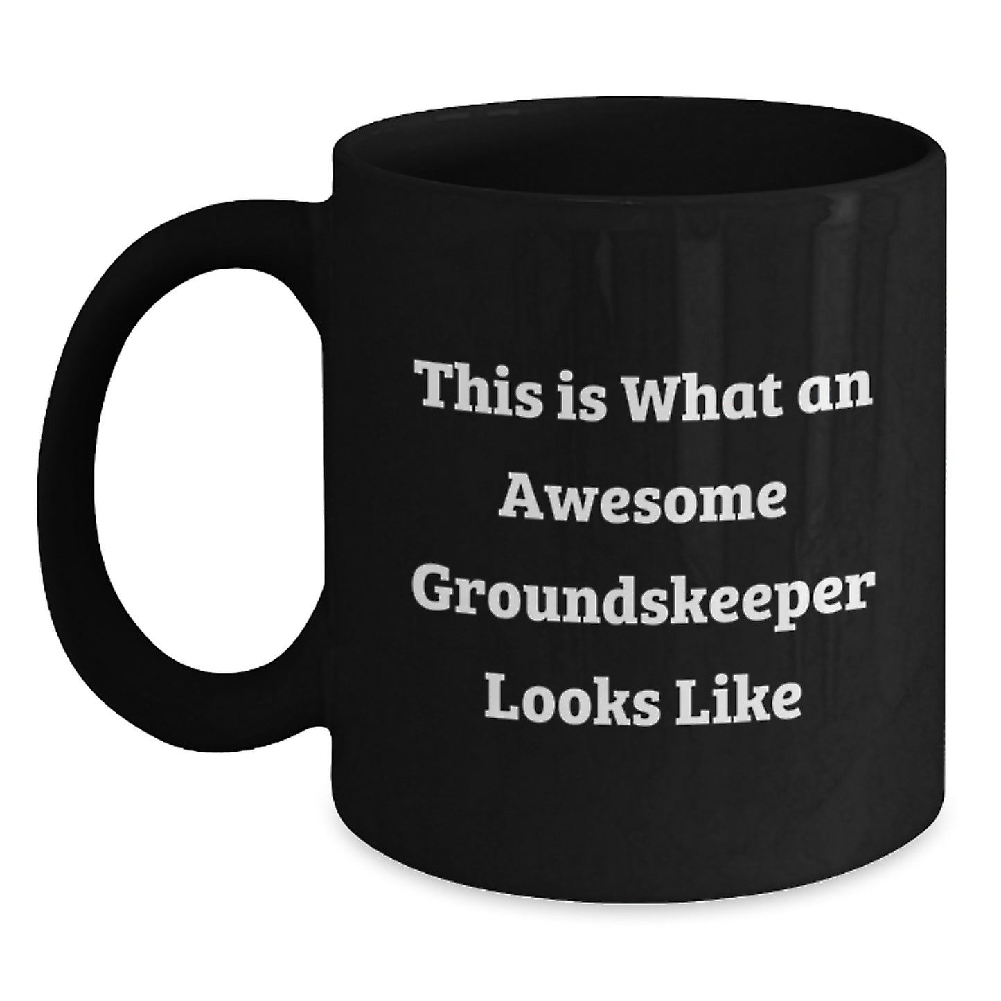 Funny groundskeeper Gifts for Men - This Is What An Awesome groundskeeper Looks Like Black Coffee Mug - Unique Christmas Memorable Presents for groundskeeper from Friends - Main