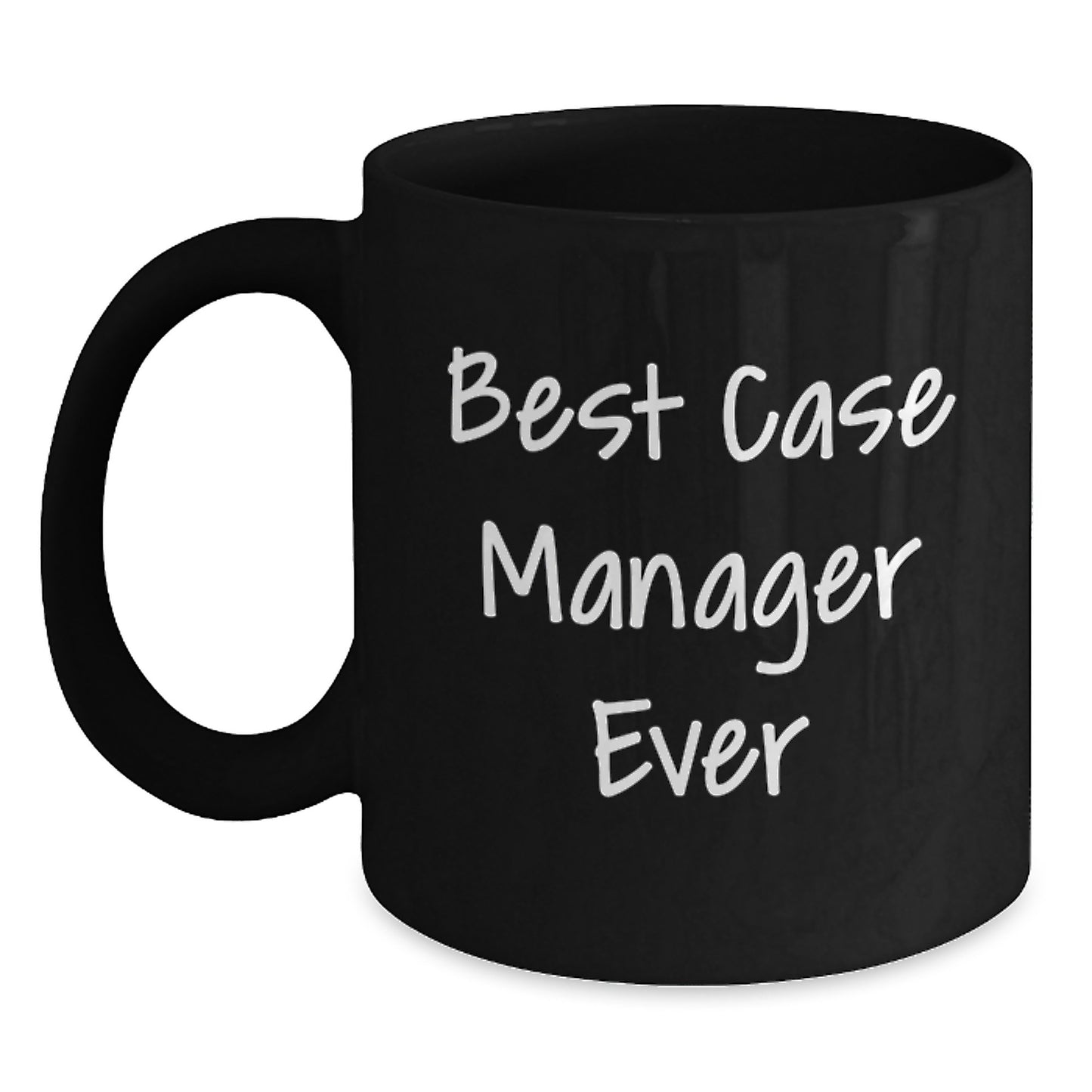 Funny Case Manager Gifts from Friends for Case Manager - Best Case Manager Ever Black Coffee Mug, Perfect for Men or Women, Christmas Office Party Unique Gifts - Main