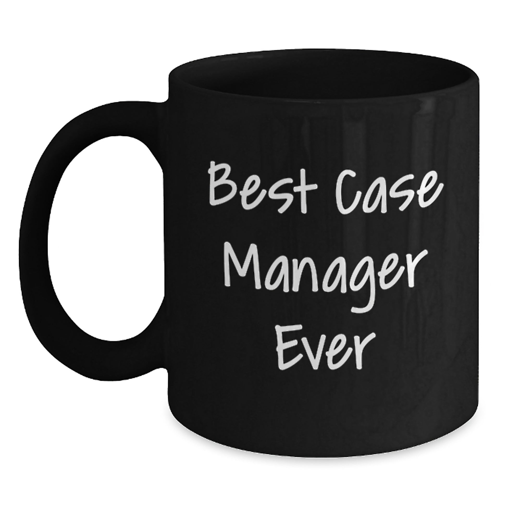 Funny Case Manager Gifts from Friends for Case Manager - Best Case Manager Ever Black Coffee Mug, Perfect for Men or Women, Christmas Office Party Unique Gifts - Main