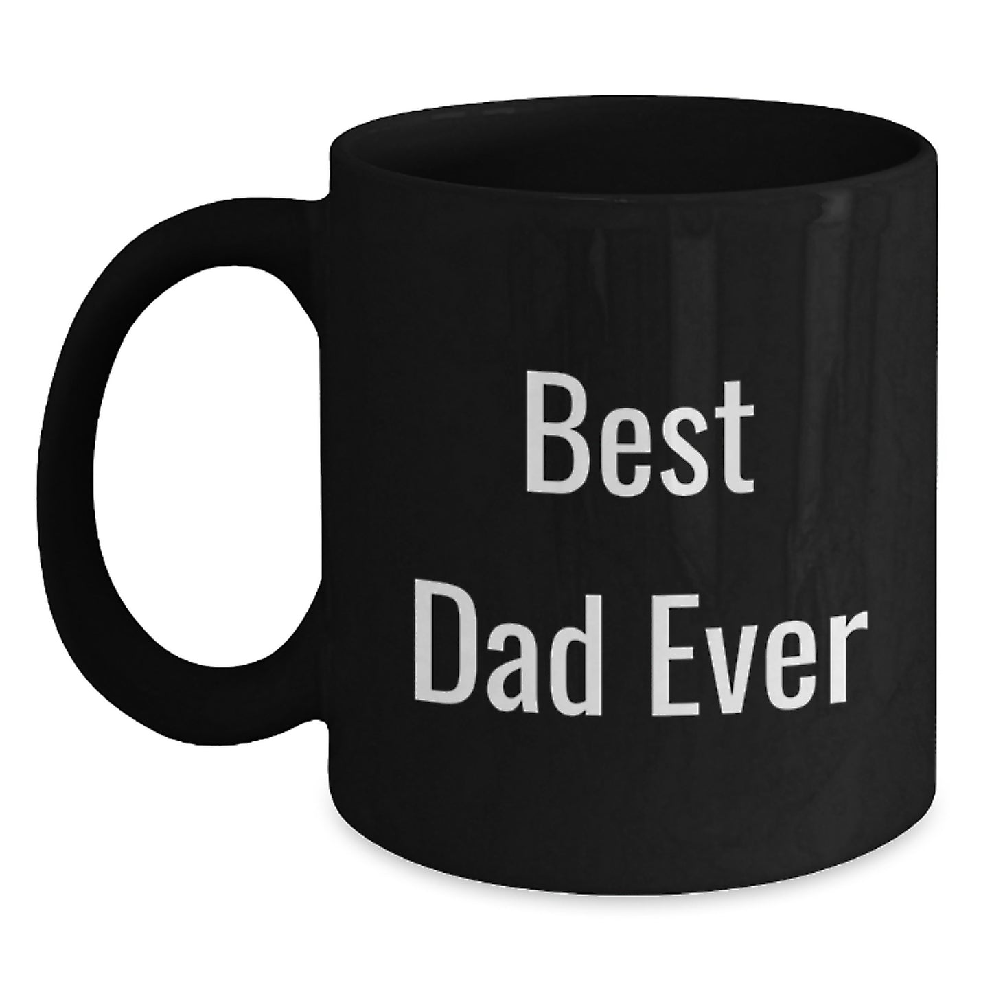 Funny Dad Gifts, Best Dad Ever Ceramic Black Coffee Mugs, Handmade Unique Birthday Unique Gifts from Friends, Family, Coworkers, or Men for Dad - Main