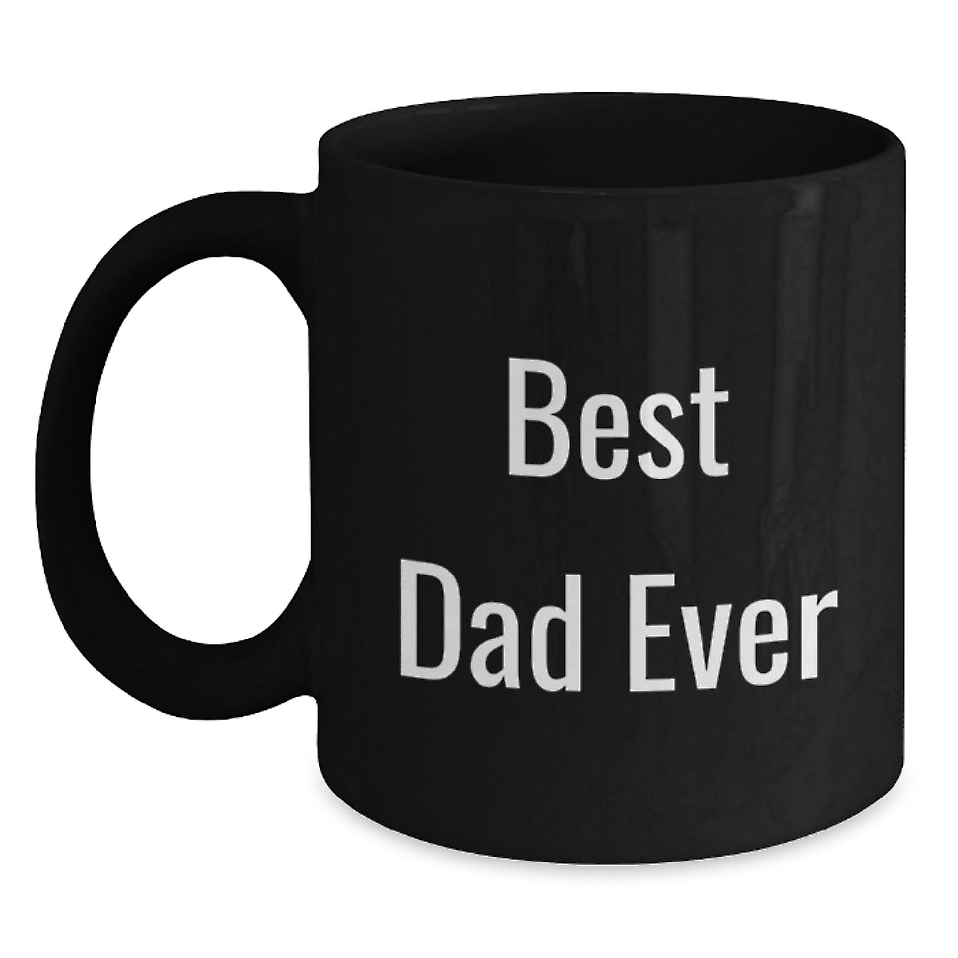Funny Dad Gifts, Best Dad Ever Ceramic Black Coffee Mugs, Handmade Unique Birthday Unique Gifts from Friends, Family, Coworkers, or Men for Dad - Main