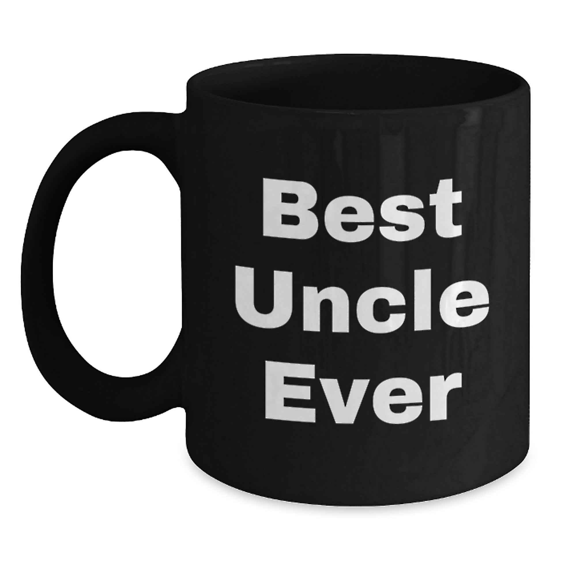 Funny Gifts for Uncle - Best Uncle Ever Black Coffee Mug, Birthday Unique Gifts from Family, Friends, or Coworkers - Main