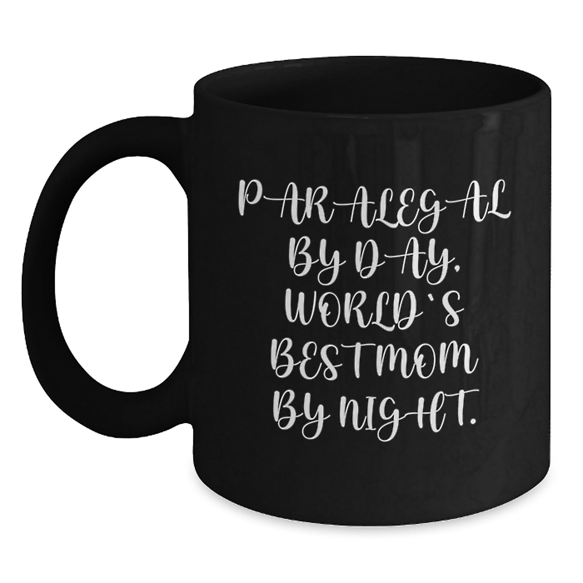 Unique Paralegal Gifts from Mom, Cute Paralegal Coffee Mug, Paralegal By Day World's Best Mom By Night Christmas Memorable Present for Paralegal Family Members - Main
