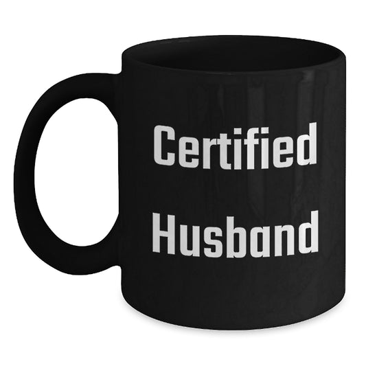Funny Quotes Husband Gifts from Men, Funny Husband Black Coffee Mug Christmas Unique Gifts for Husband - Main