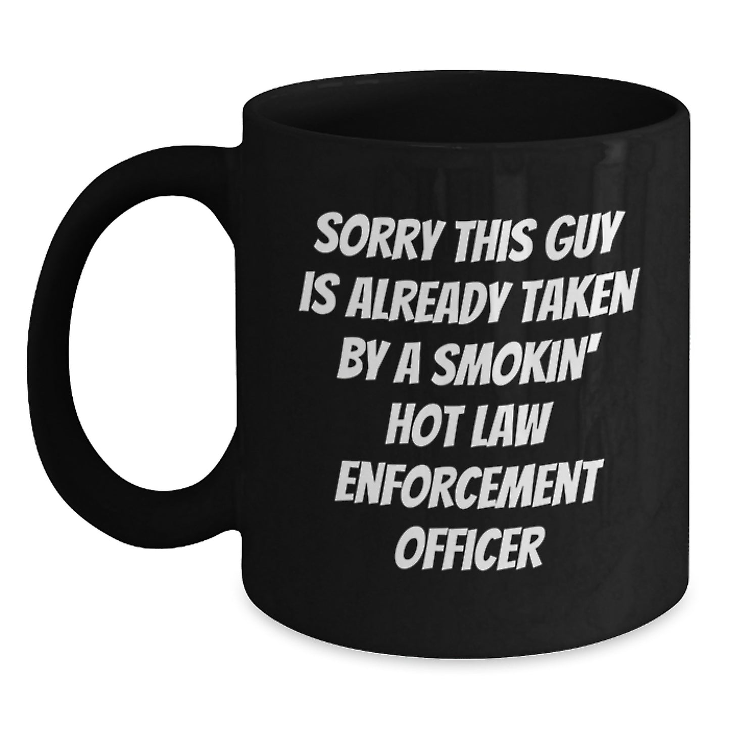 Funny Law Enforcement Officer Gifts for Men, Unique Black Coffee Mugs from Friends, Law Enforcement Officer Christmas Unique Gifts - Main