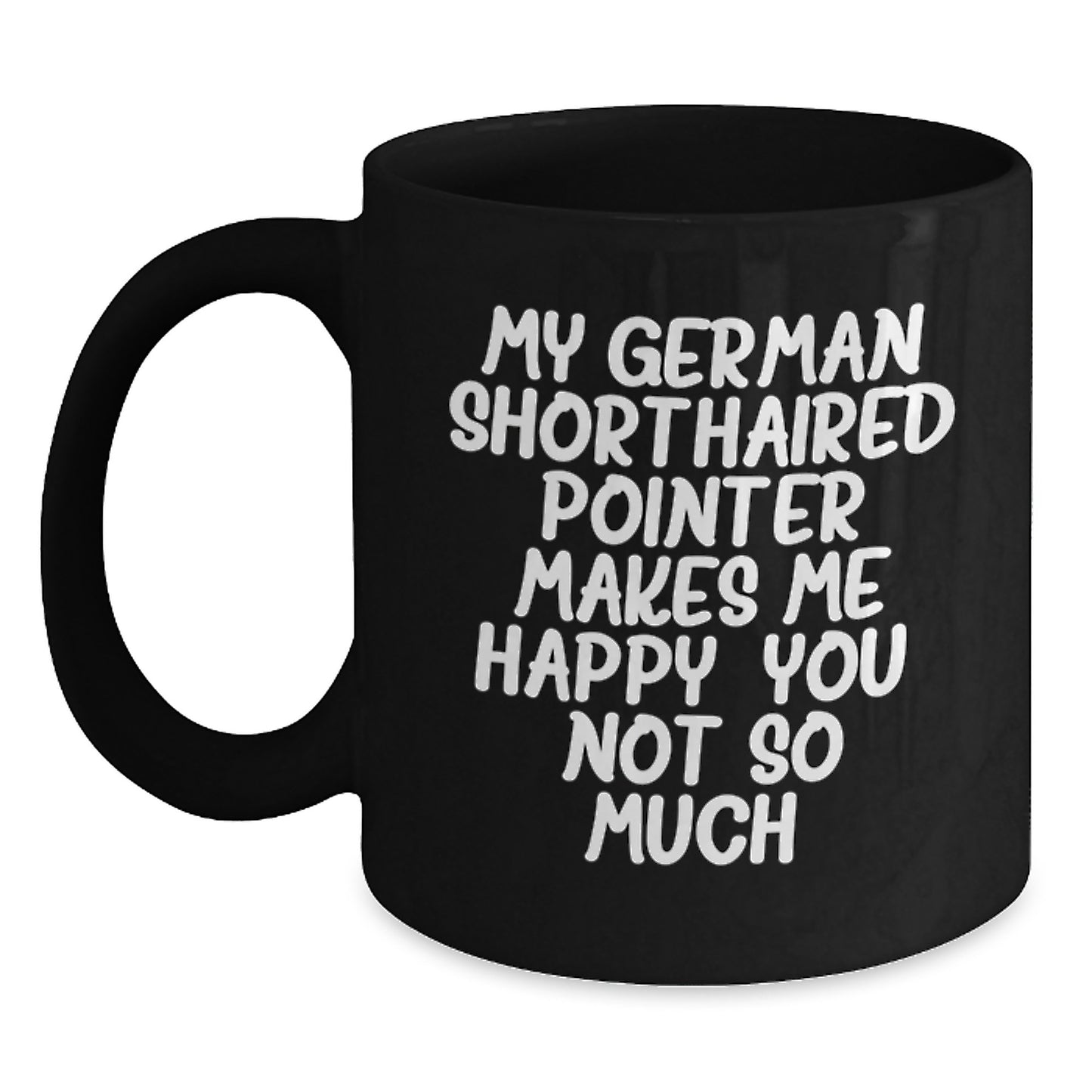 Funny German Shorthaired Pointer Dog Lover Gifts from Men to Women, Black Coffee Mug for Valentine's - Main