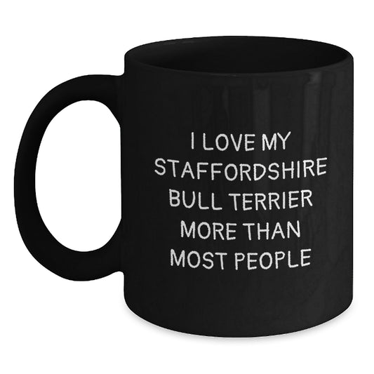 Staffordshire Bull Terrier Dog Lovers Funny Quote Gifts for Friends and Family Birthday Unique Ceramic Mugs Gifts from Men Women - Main