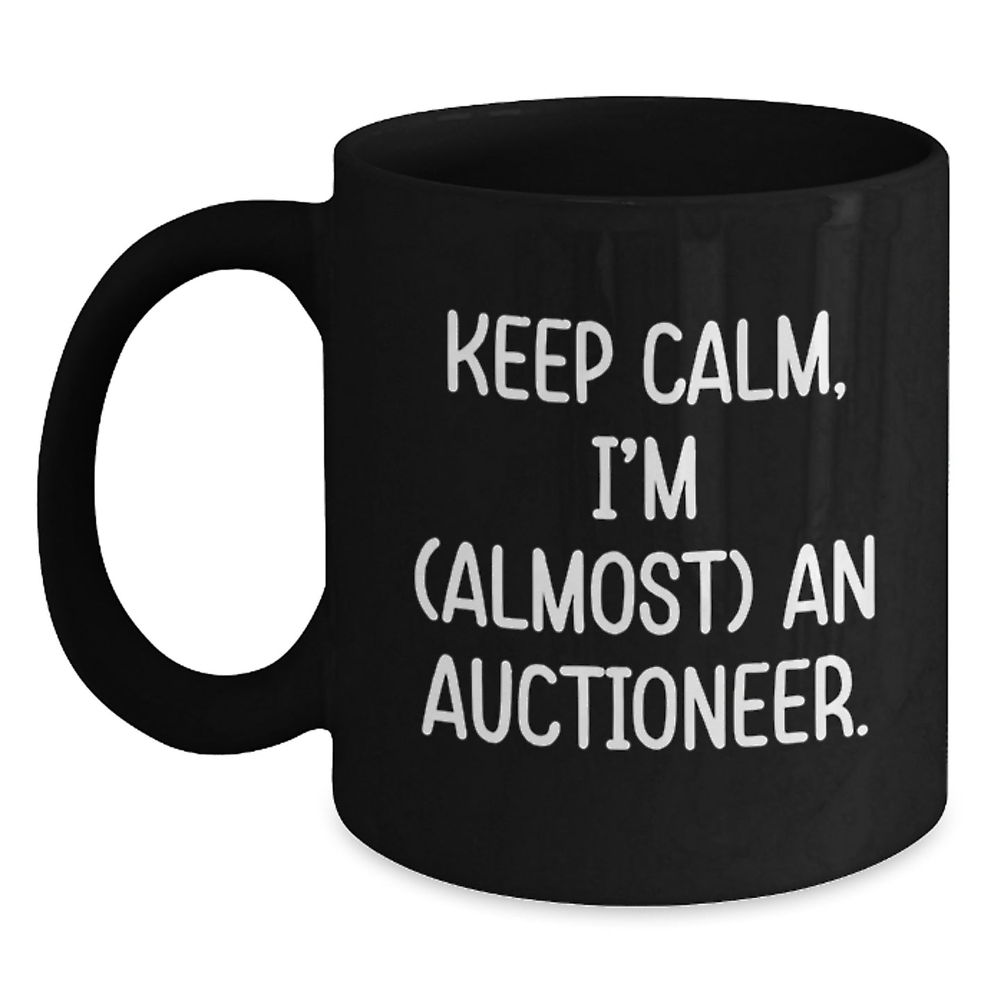 Funny Auctioneer Gifts from Friends for Auctioneer Black Coffee Mugs, Christmas Unique Gifts - Main