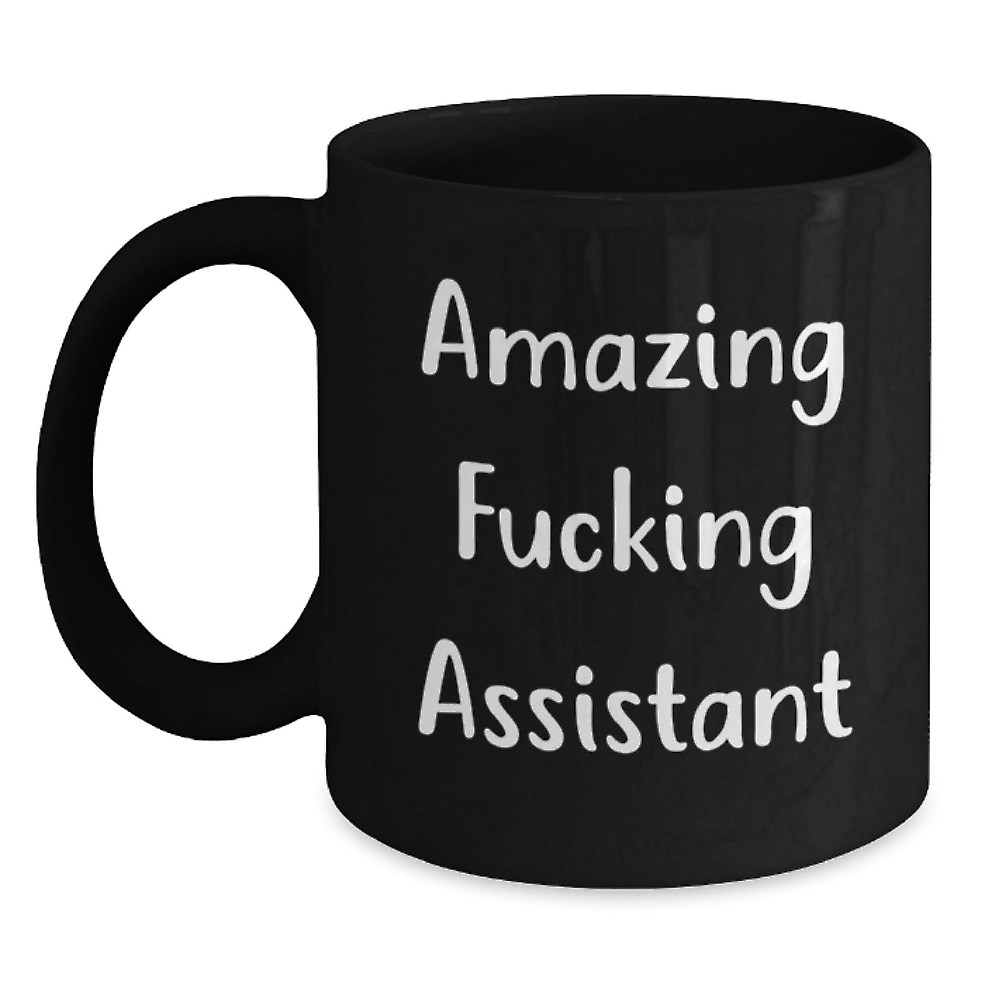 Gifts from Men, Funny 'Amazing F--king Assistant' Black Coffee Mug for Assistant, Unique Christmas Unique Gifts - Main