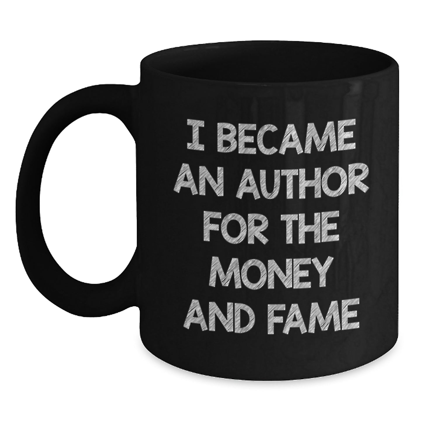 Author's Humor, Funny Quote, Black Coffee Mugs, Gifts from Friends to Author, Unique Christmas Unique Gifts - Main