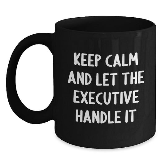 Funny Executive Black Coffee Mugs Gifts from Friends for Christmas Unique Executive Office Desk Decor - Main