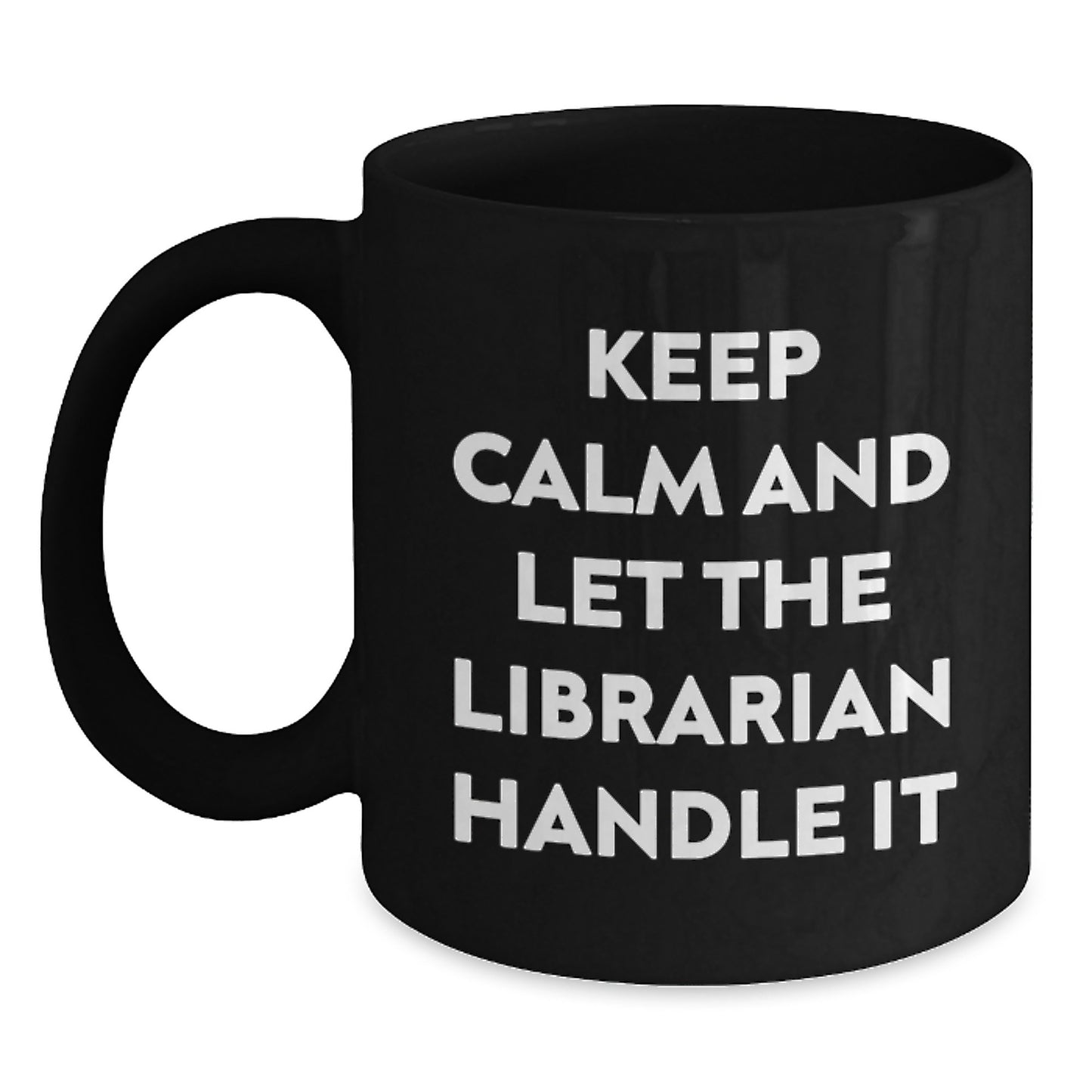 Funny Librarian Gifts from Friends, Black Coffee Mugs for Librarian, Unique Christmas Unique Gifts - Main