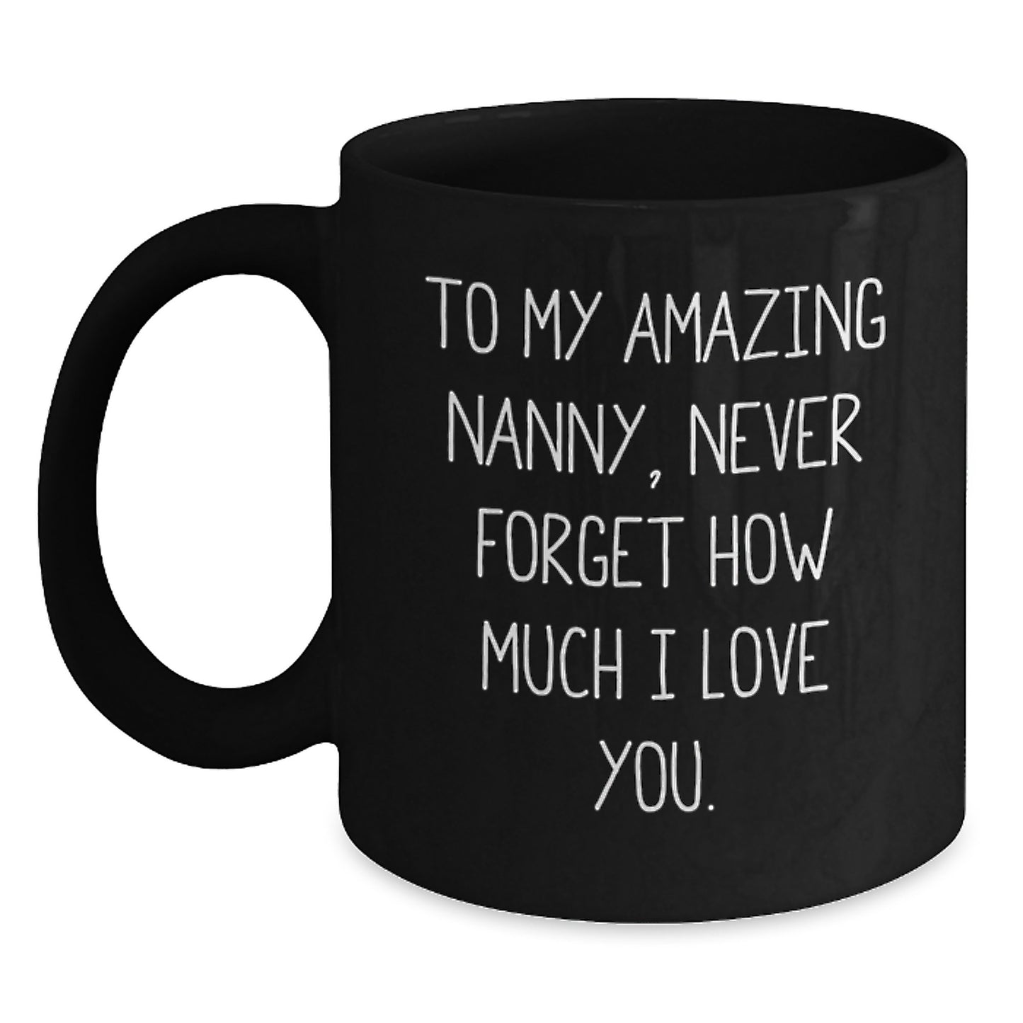 Funny Nanny Gifts from Men to My Amazing Nanny Black Coffee Mugs Unique Christmas Unique Gifts - Main