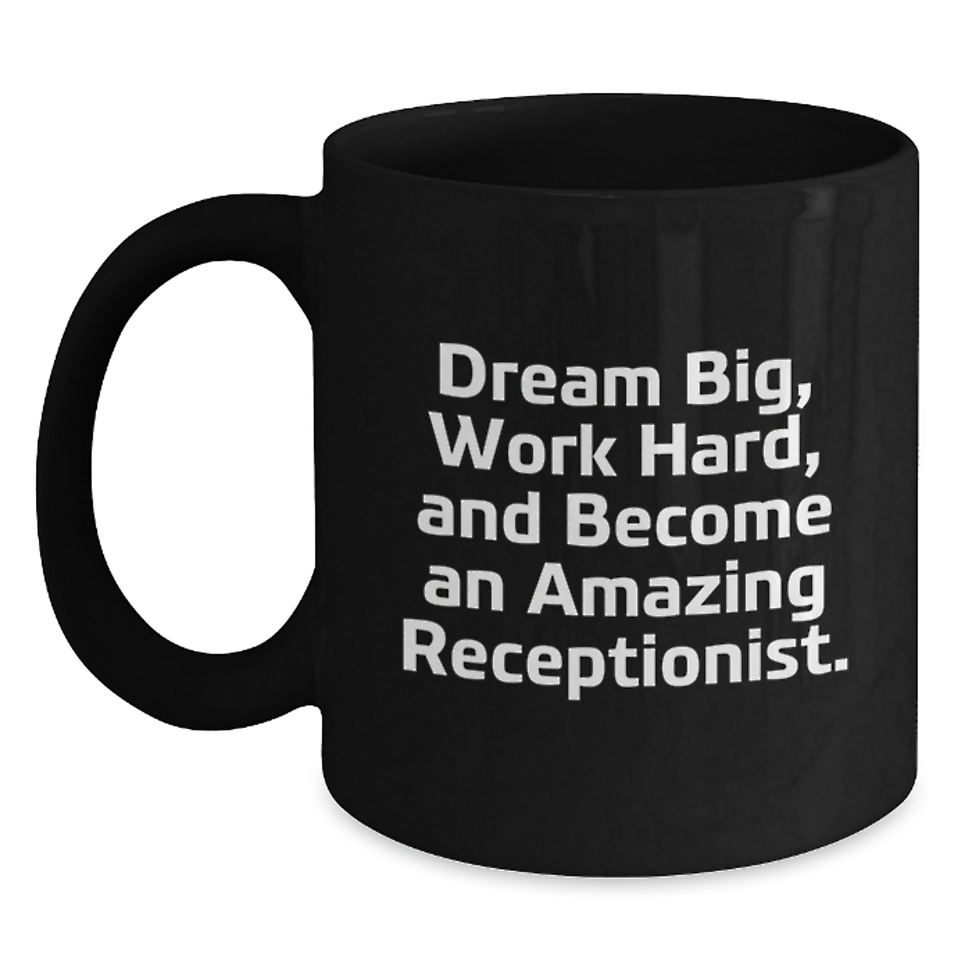 Funny Inspirational Gifts from Friends for Receptionist Black Coffee Mug Christmas Unique Gifts - Main