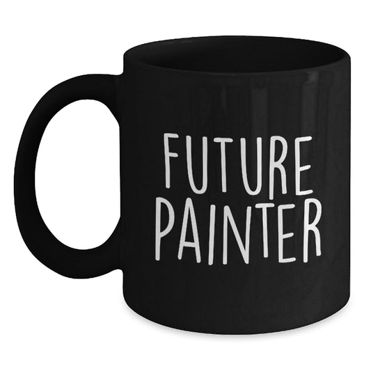 Funny Painter Gifts for Future Painter Friends, Black Coffee Mug for Painter Men Women Christmas Unique Gifts, Gifts from Friends for Painter - Main