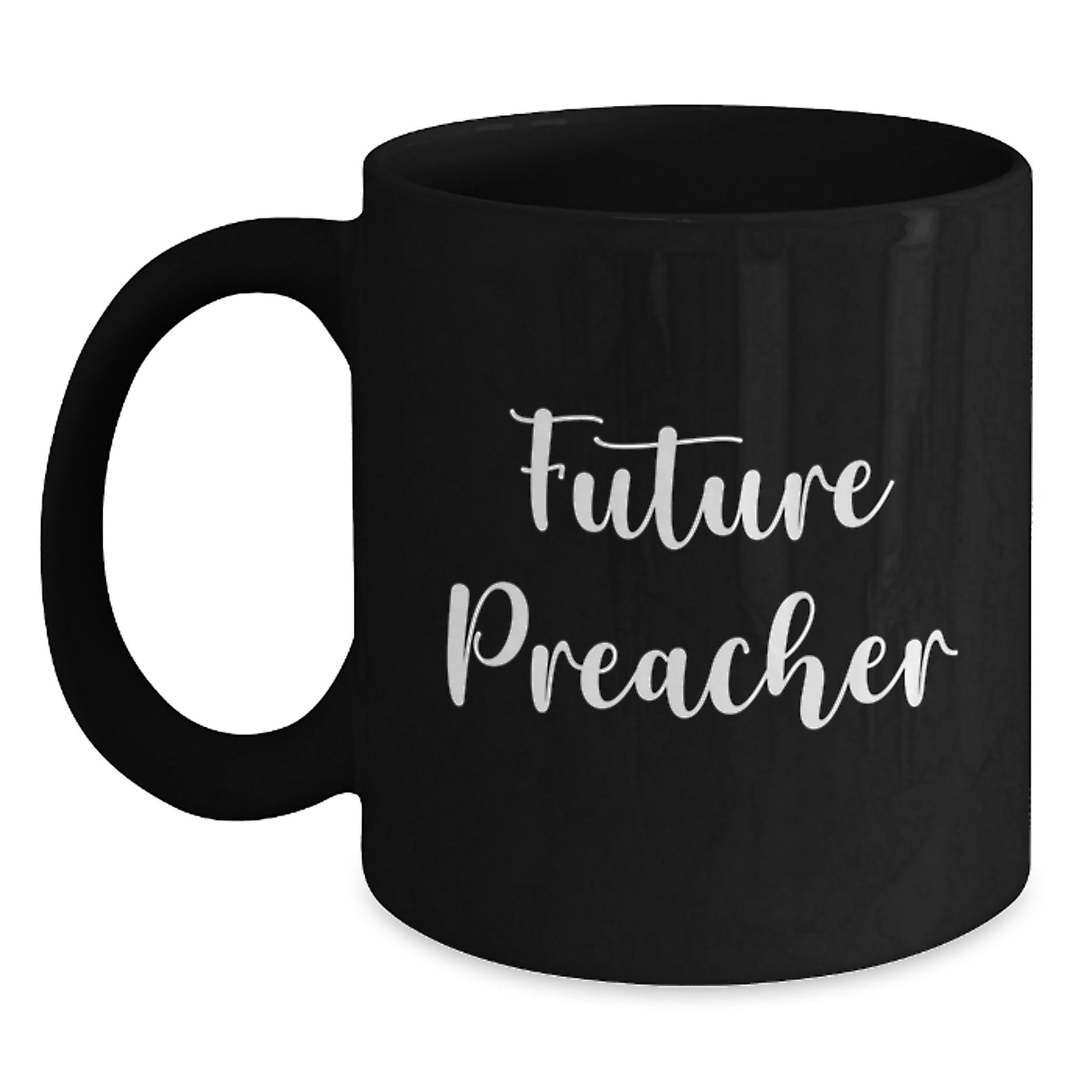 Funny Preacher Gifts from Friends for Future Preacher Graduation, Black Coffee Mug, 'You're the Future' Quote - Main