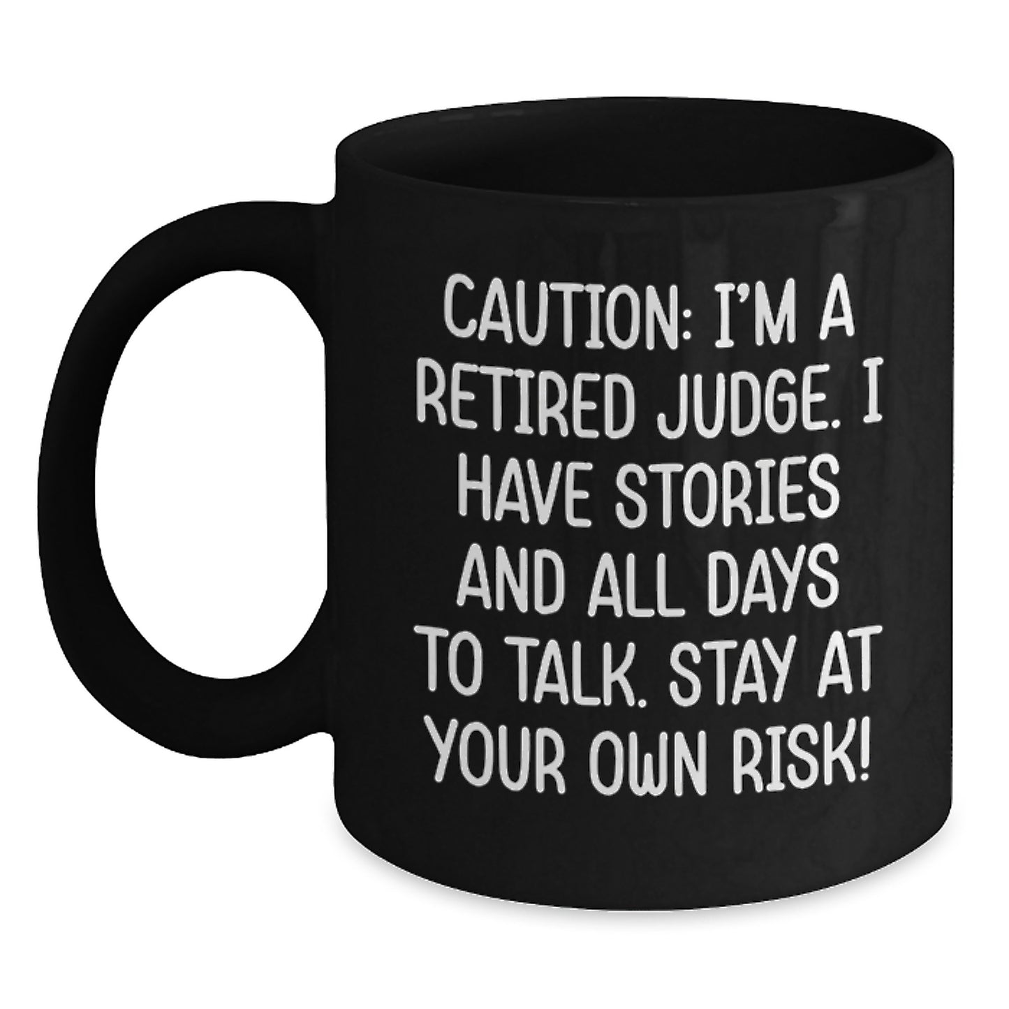 Funny Judge Gifts, Unique Christmas Unique Courtroom Humor Black Coffee Mugs for Men and Women from Friends, Perfect for Judge Enthusiasts, Judge Lovers, and Courtroom Fans - Main