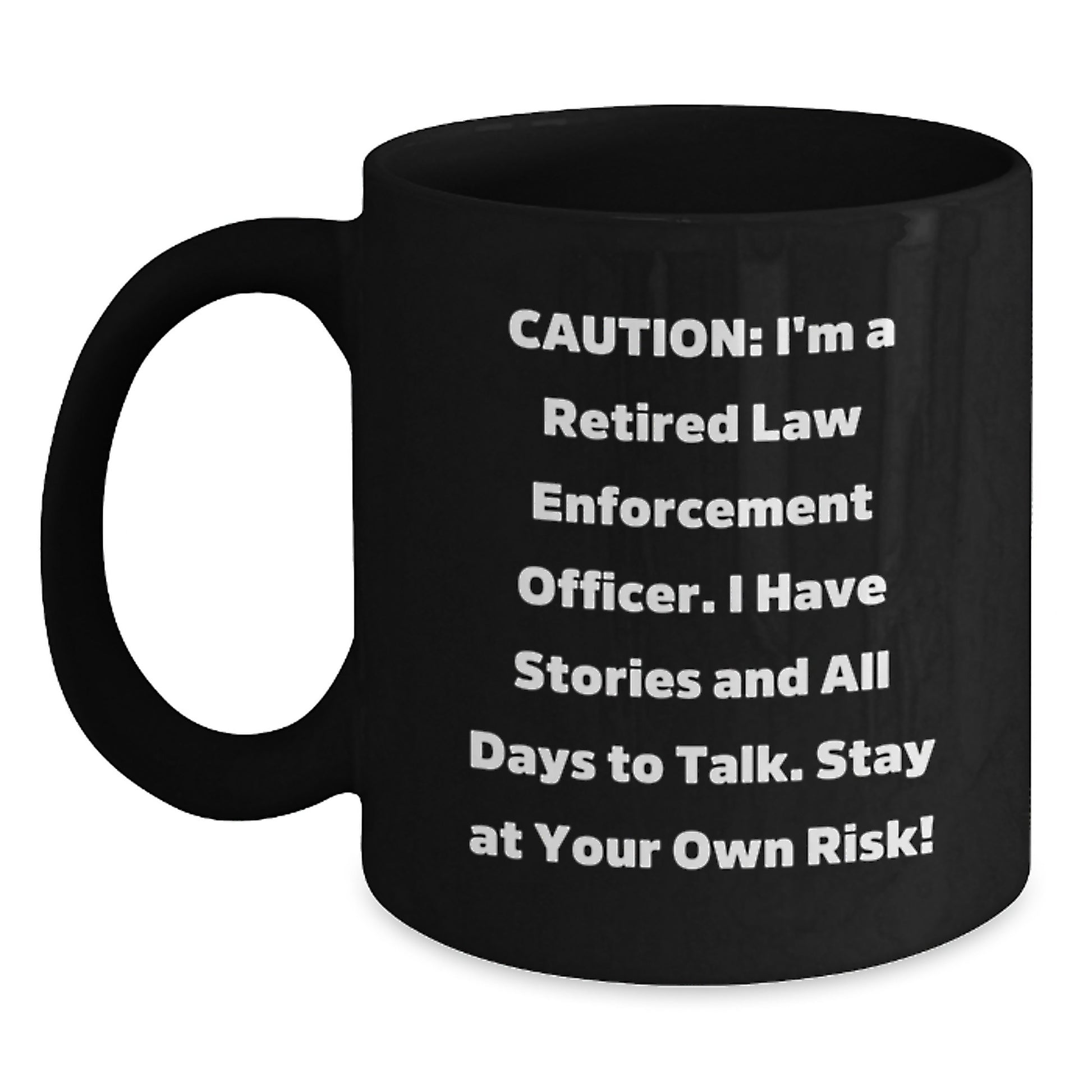 Funny Law Enforcement Officer Gifts, Black Coffee Mugs for Men, Unique Christmas Unique Gifts from Friends to Law Enforcement Officer - Main