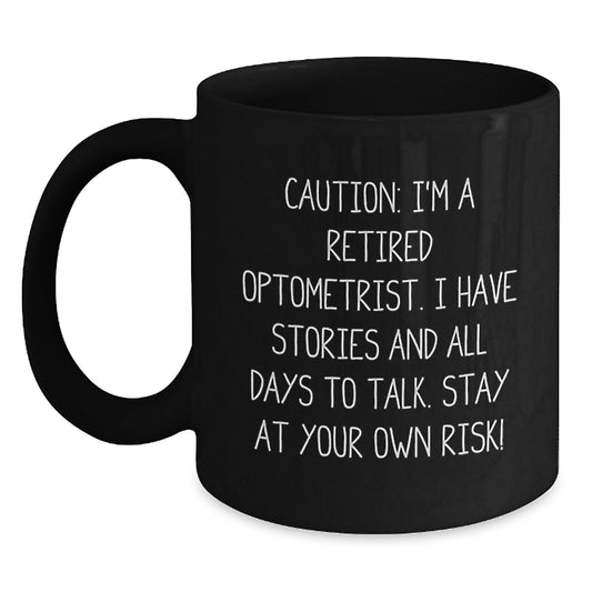 Optometrist Humor Gifts from Friends and Family - Funny Black Coffee Mug for Graduation Unique Gifts - Main