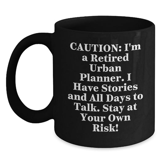 Urban Planner Gifts, Funny Quotes, Black Coffee Mug, Graduation Unique Gifts from Friends to Urban Planner - Main