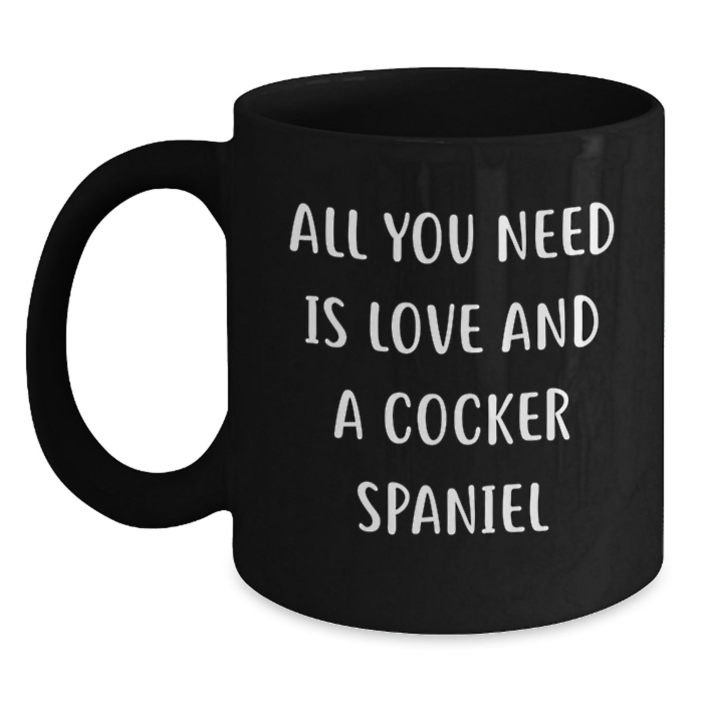 Cute Cocker Spaniel Dog Black Coffee Mugs Gifts from Lovers for Cocker Spaniel Dog Enthusiasts Christmas Unique Gift Ideas - Main