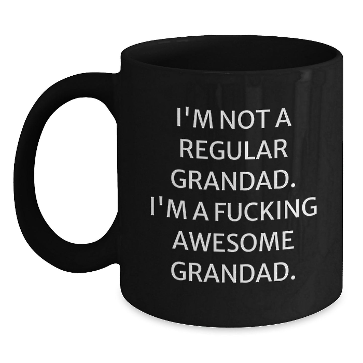 Funny Grandad Gifts for Him, Unique Black Coffee Mug, I'm Not A Regular Grandad Gifts from Men to Grandad - Main