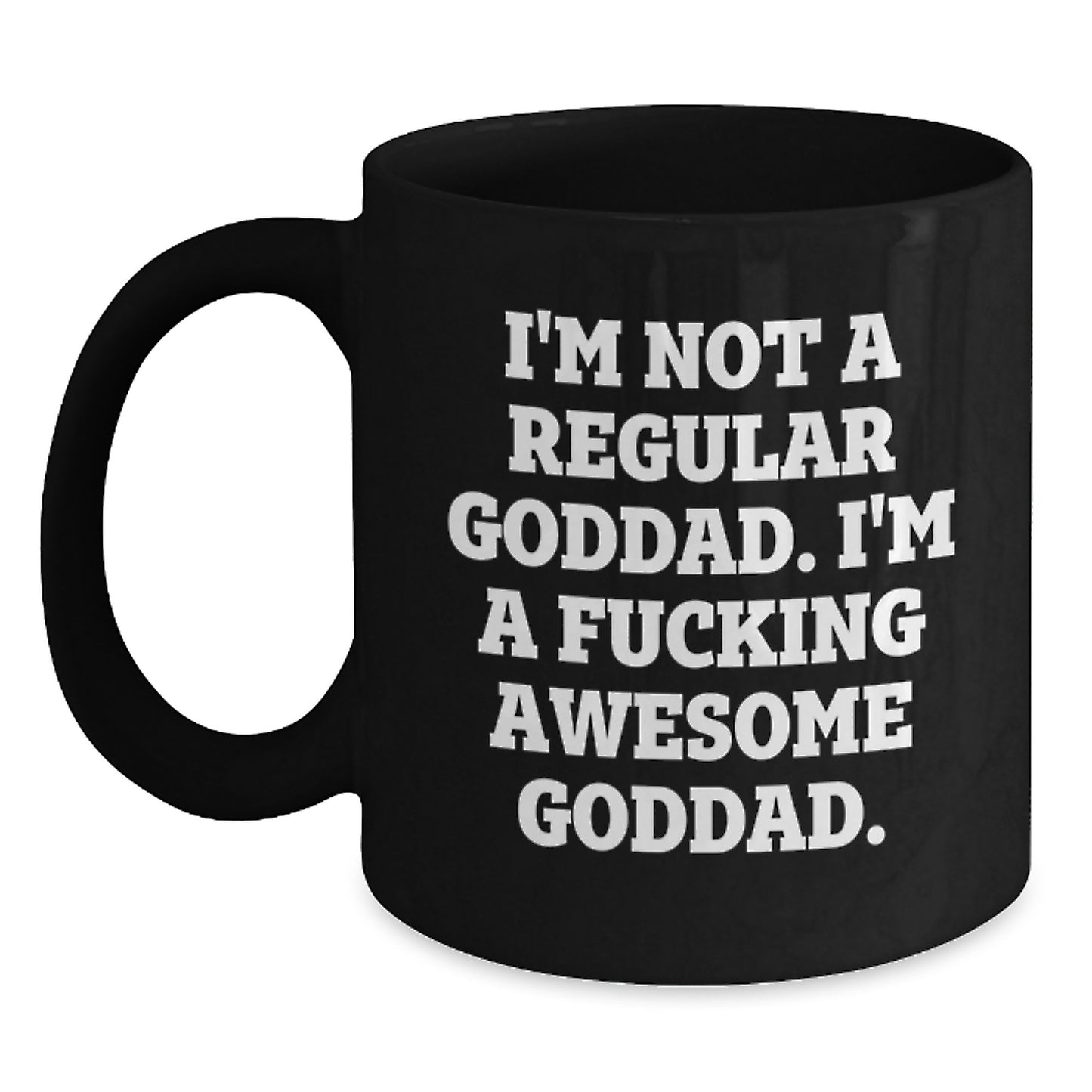 Funny Goddad Gifts from Men, Black Coffee Mugs for Goddad, Christmas Unique Ideas - Main