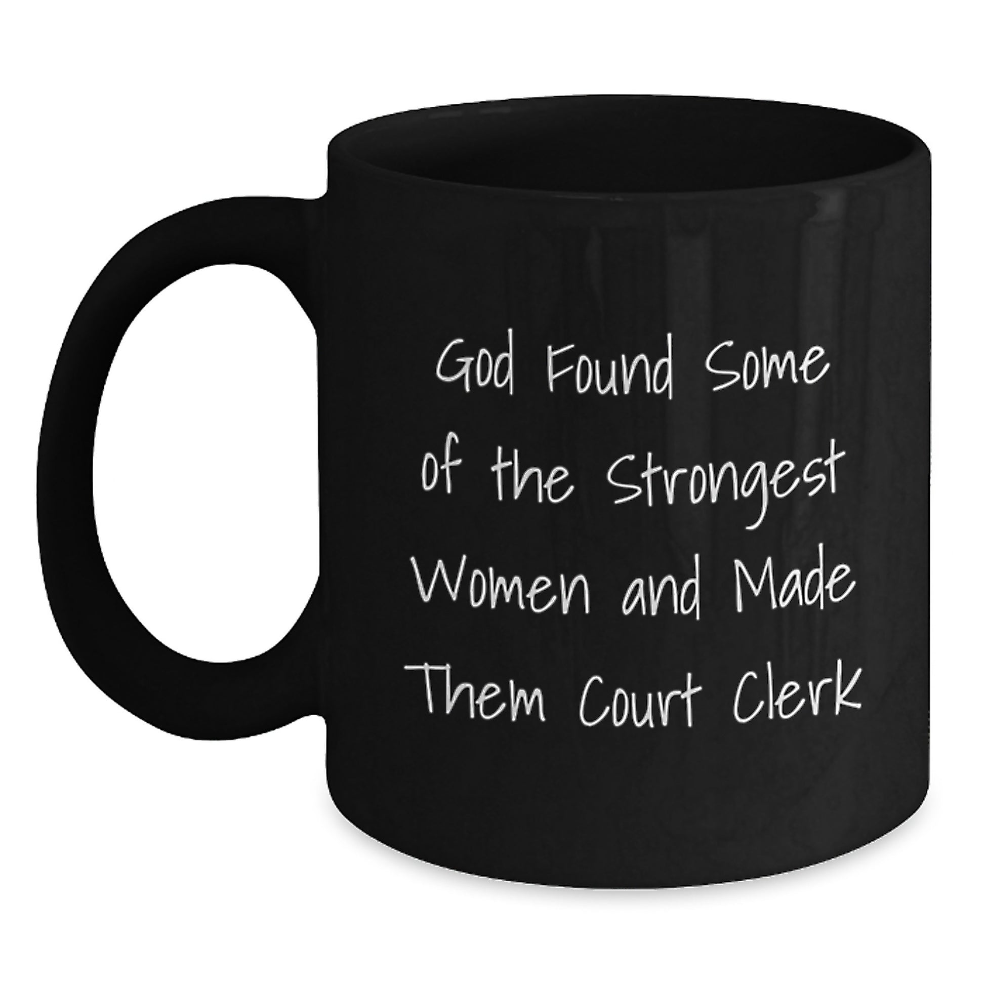 Funny Court Clerk Gifts from Men - Inspirational Black Coffee Mug for Women Friends Coworkers Family - Christmas Unique Mugs for Court Clerk Lover - Main